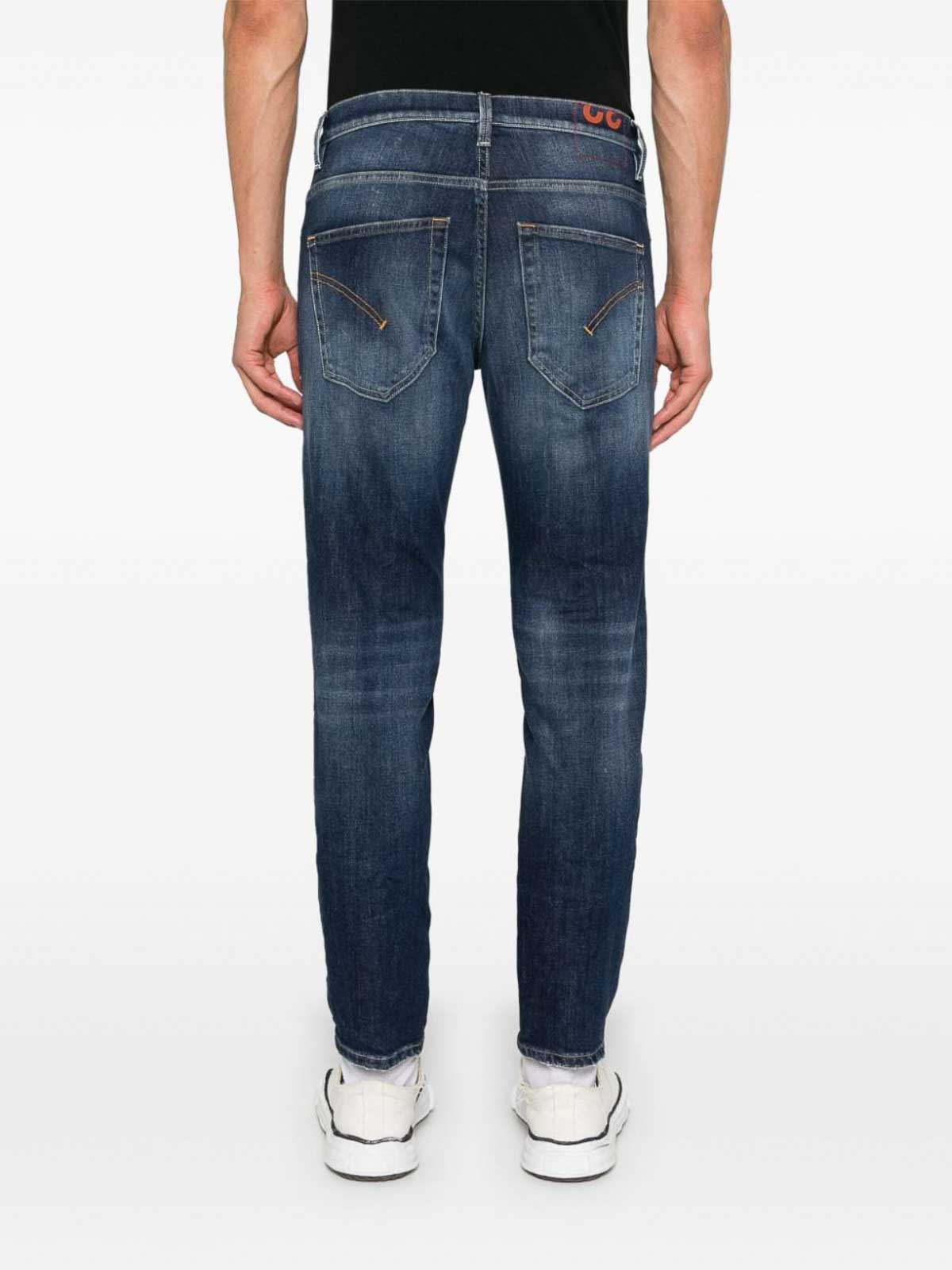 Shop Dondup Cotton Jeans With A Worn Effect In Blue