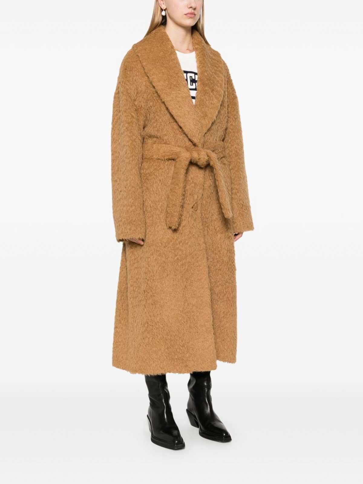 Shop Golden Goose Coat In Brown