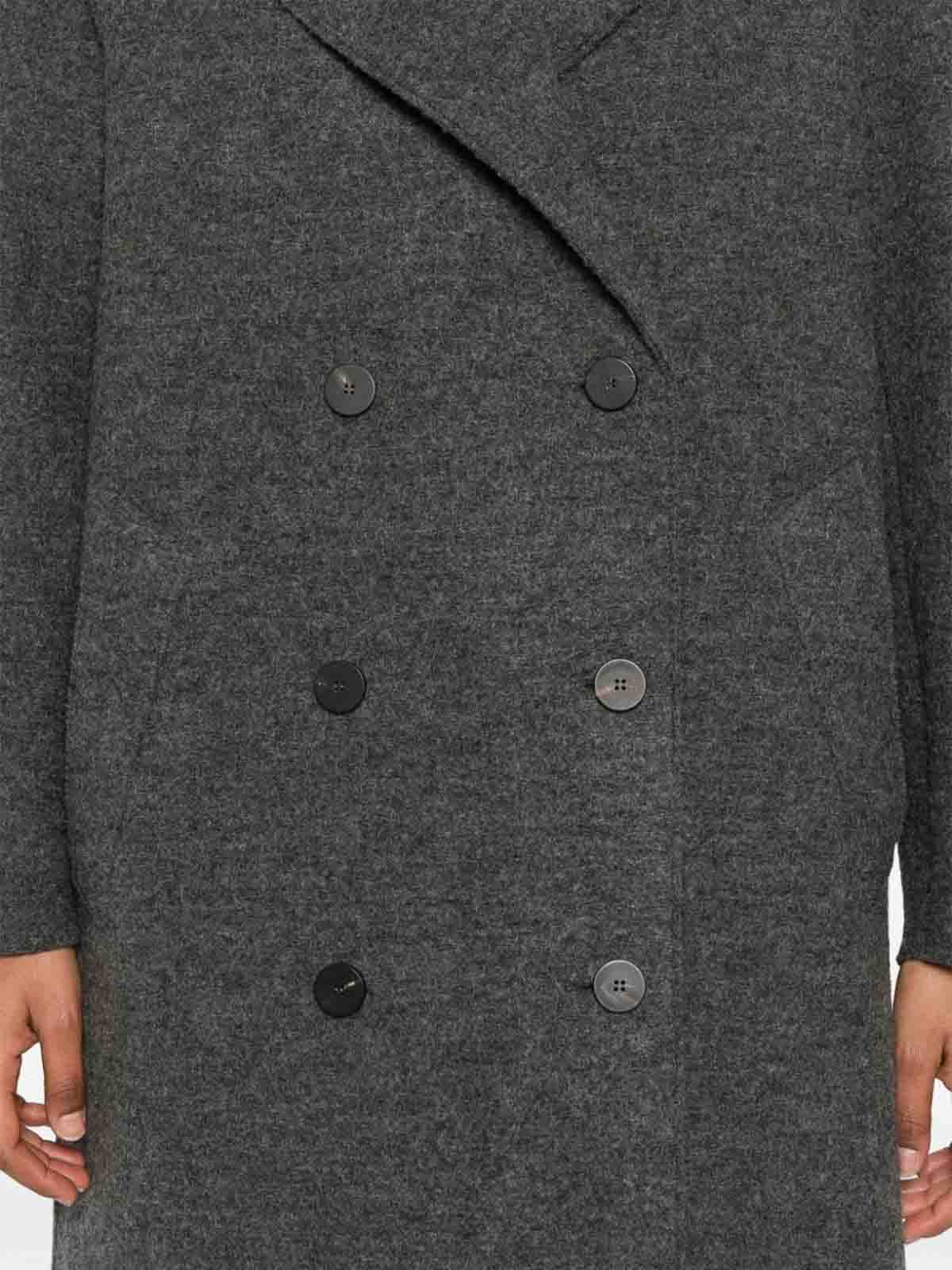 Shop Harris Wharf London Coat In Grey