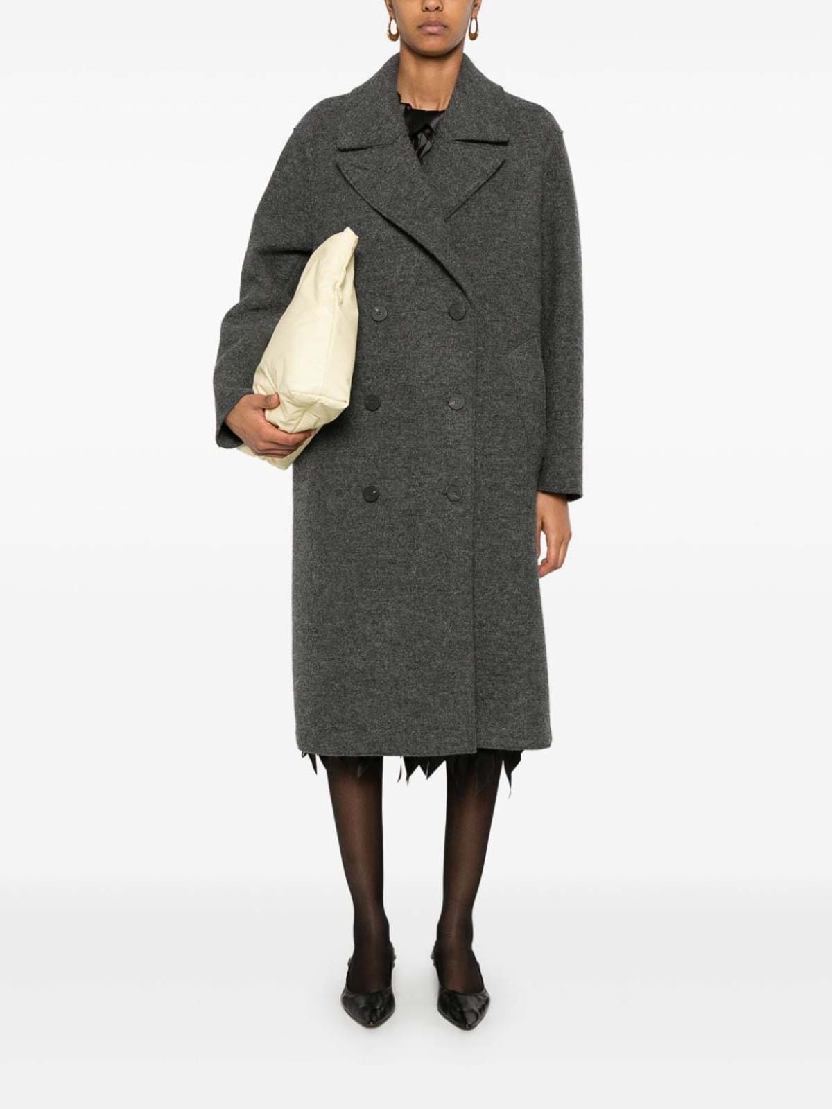 Shop Harris Wharf London Coat In Grey