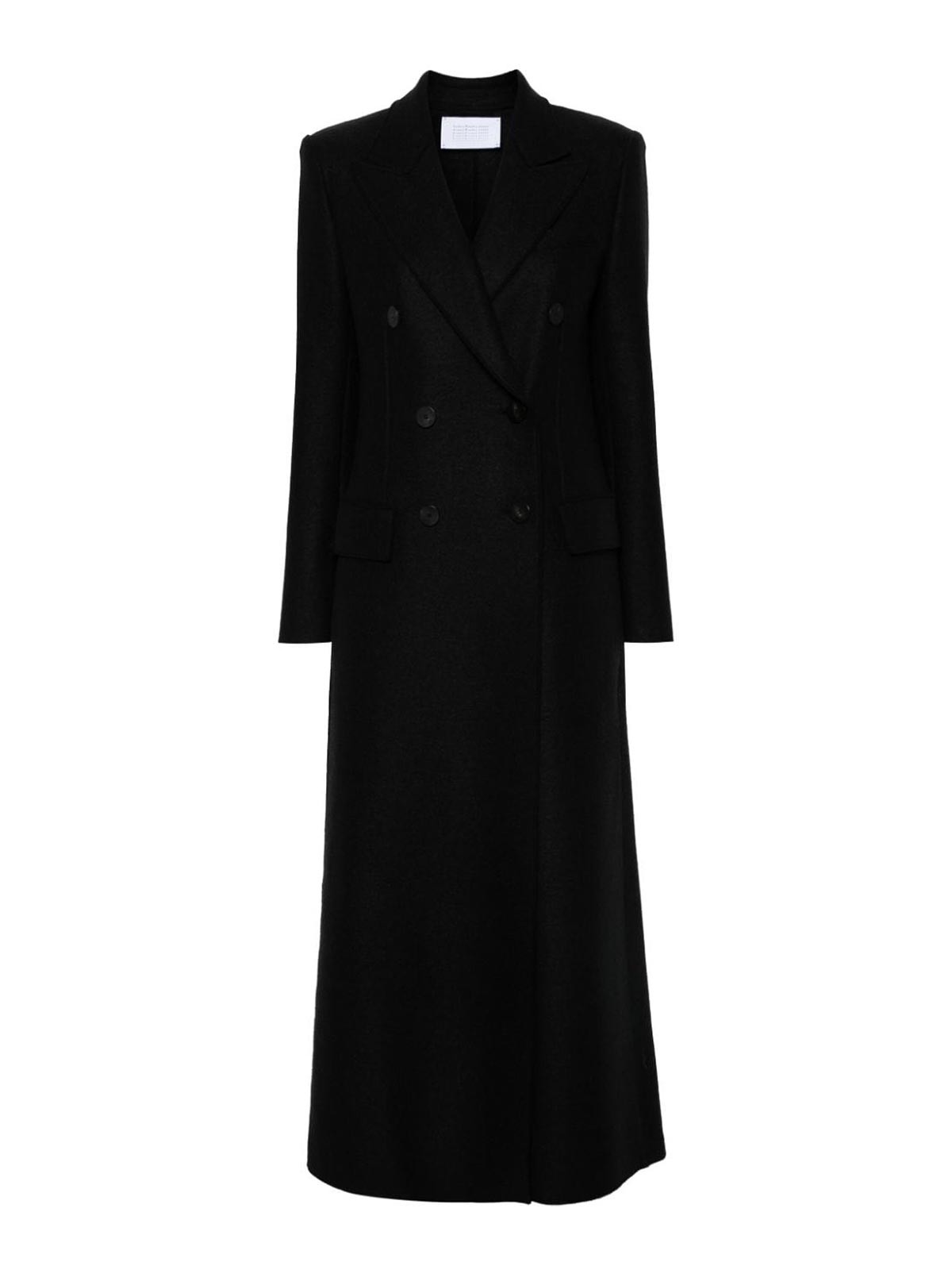 Shop Harris Wharf London Coat In Black