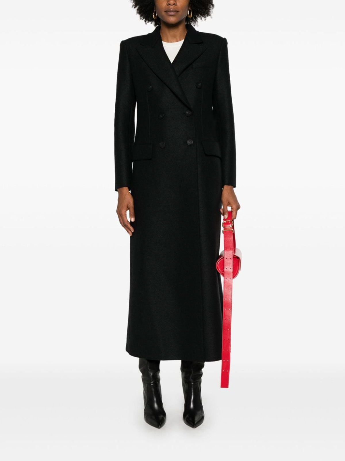 Shop Harris Wharf London Coat In Black