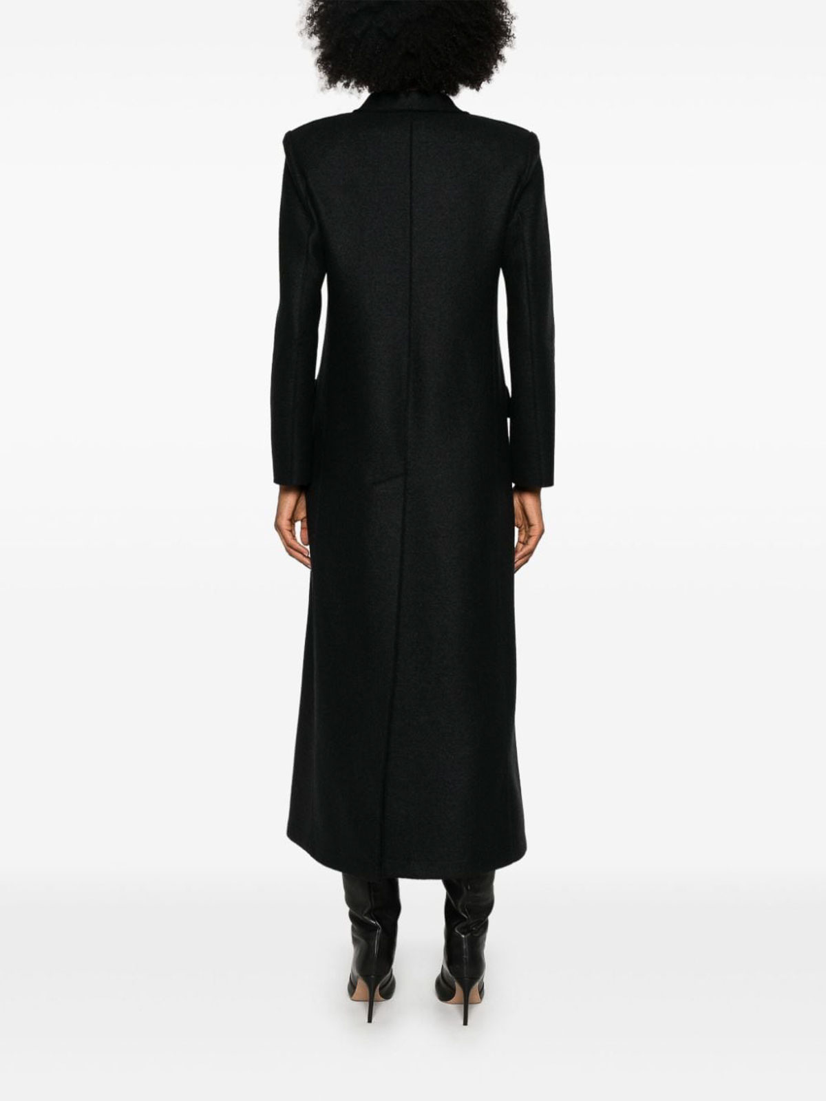 Shop Harris Wharf London Coat In Black