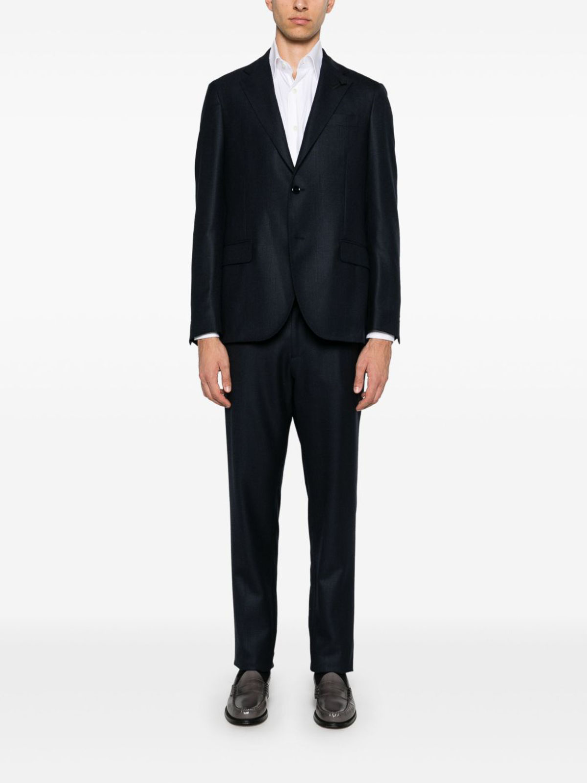 Shop Lardini Single-breasted Suit In Virgin Wool In Blue