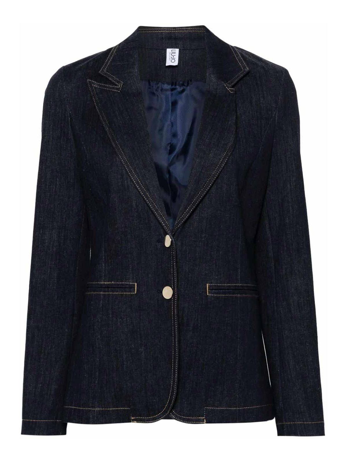 Shop Liu •jo Blazer In Blue