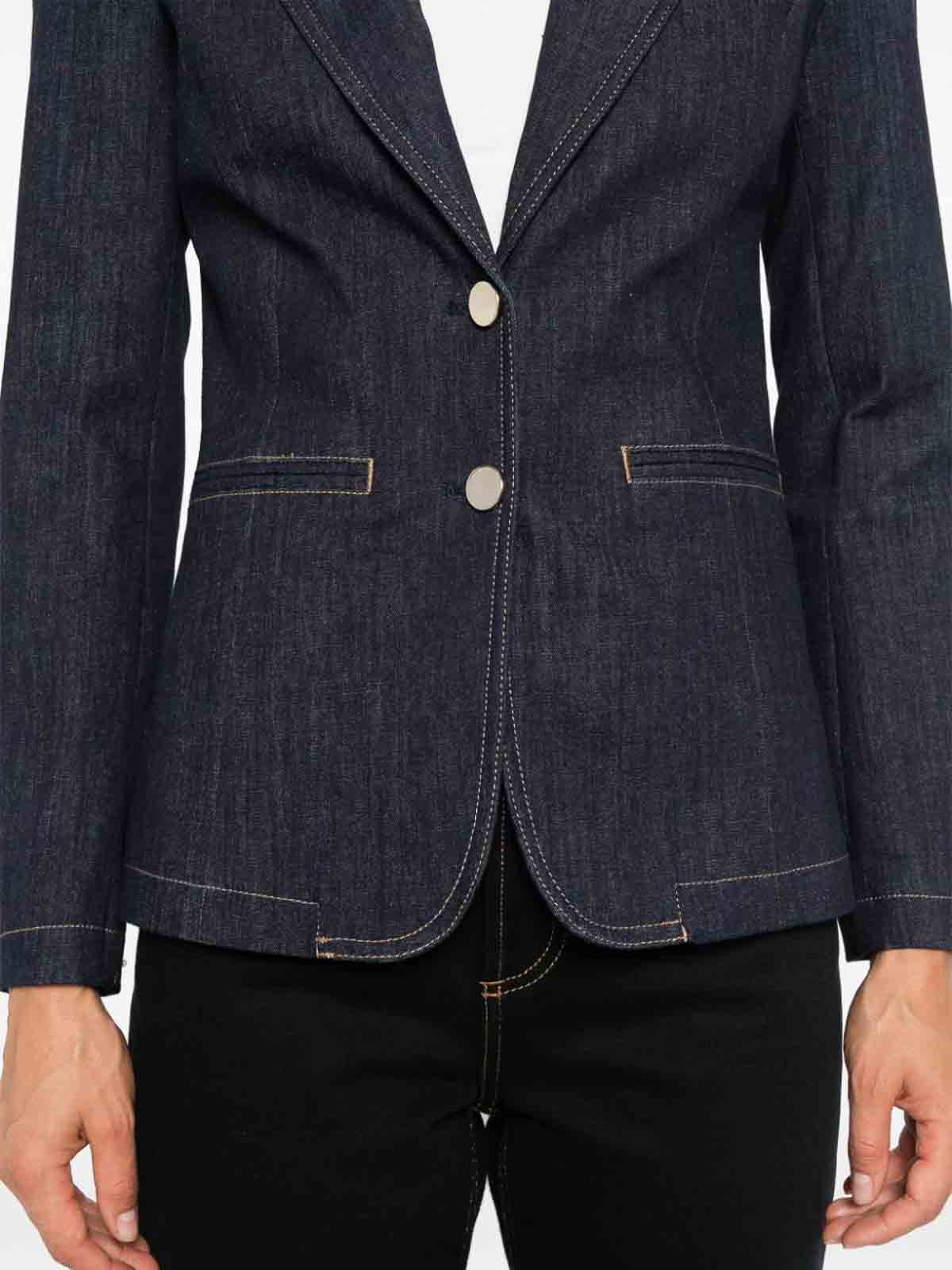 Shop Liu •jo Blazer In Blue