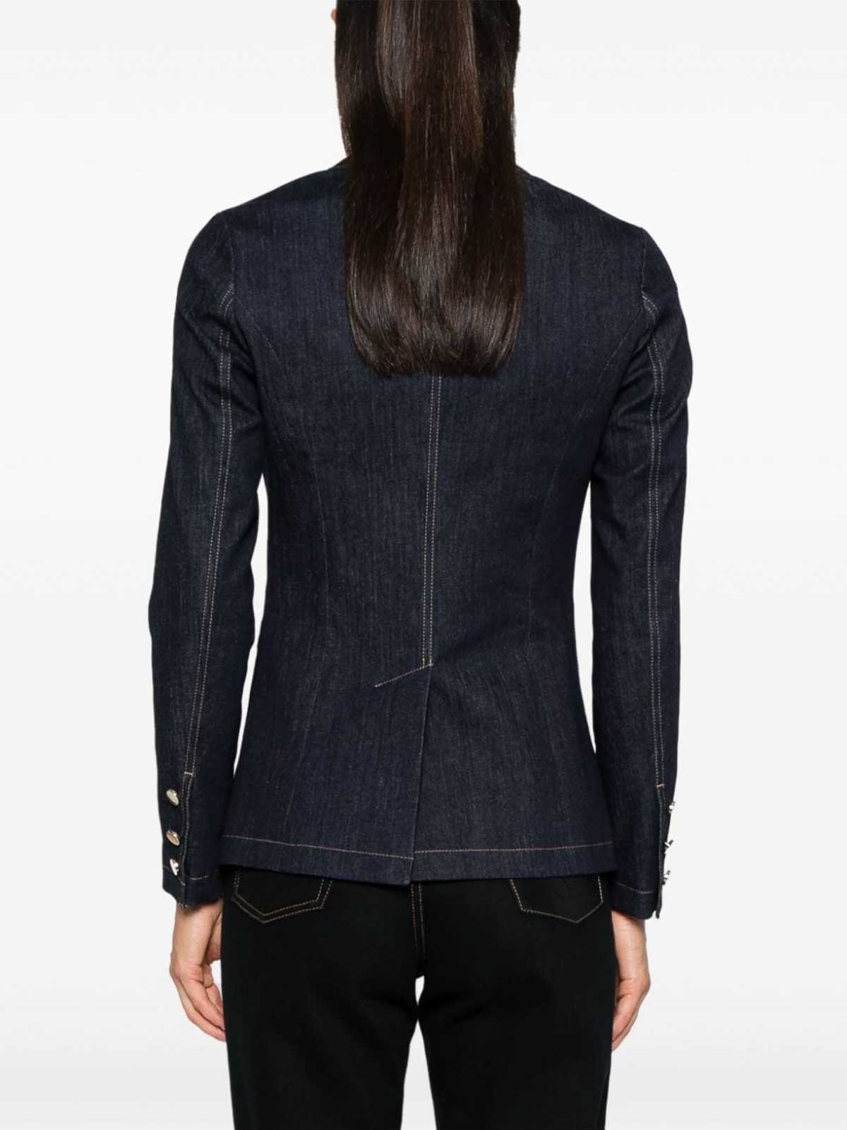 Shop Liu •jo Blazer In Blue