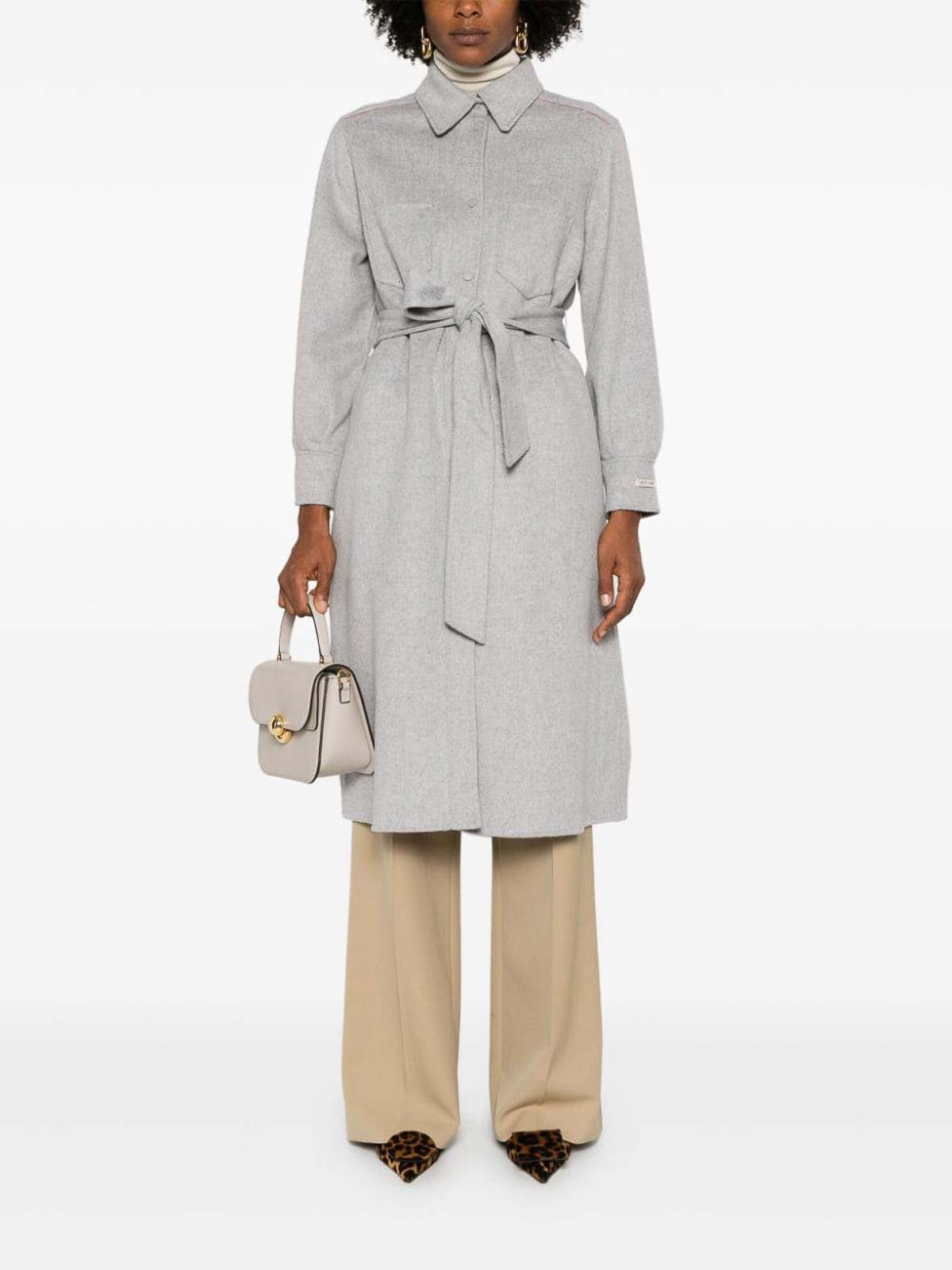 Shop Palto' Coat In Grey