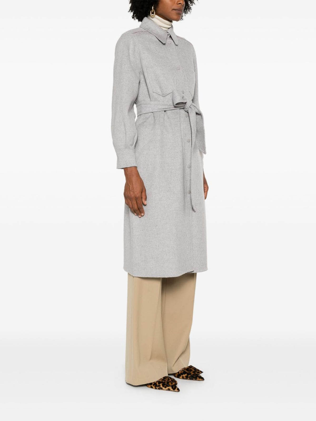 Shop Palto' Coat In Grey