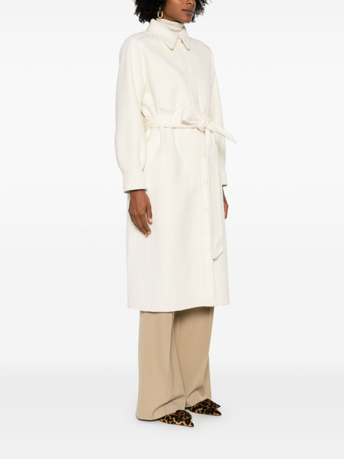 Shop Palto' Coat In White