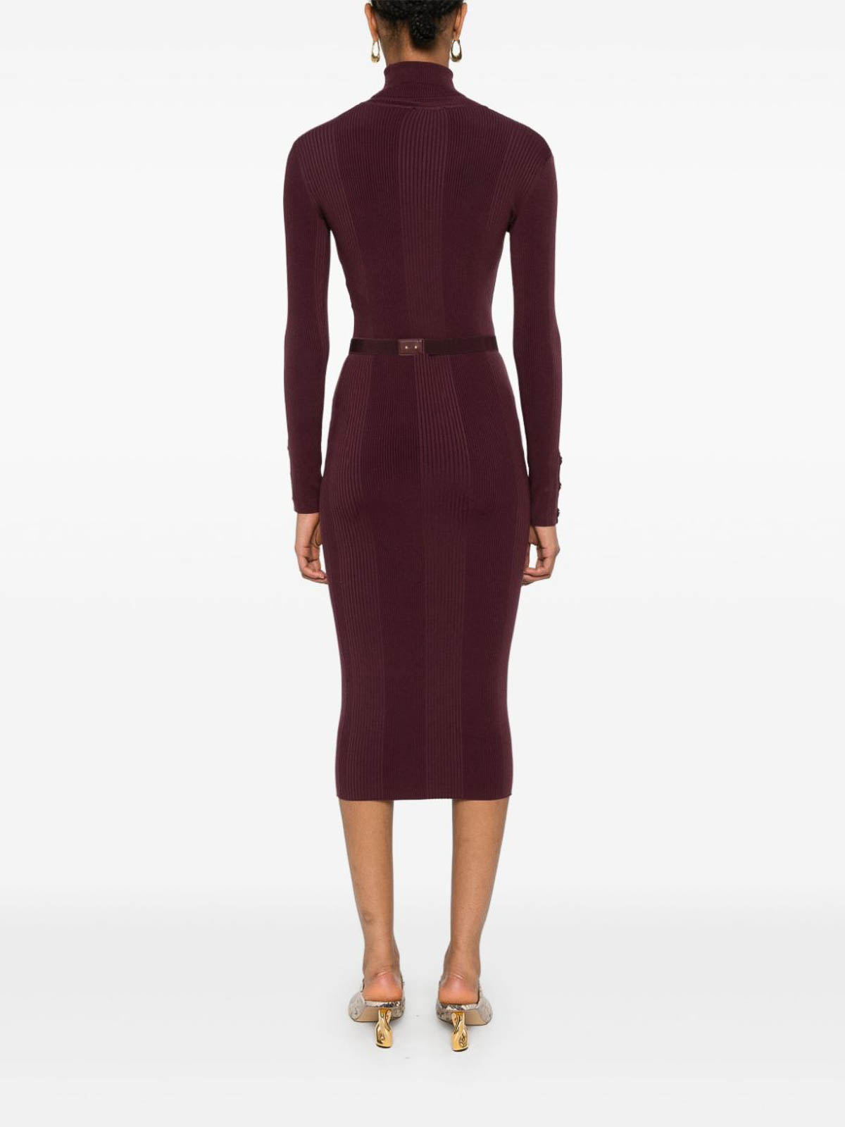 elisabetta franchi burgundy dress ELISABETTA FRANCHI DRESS