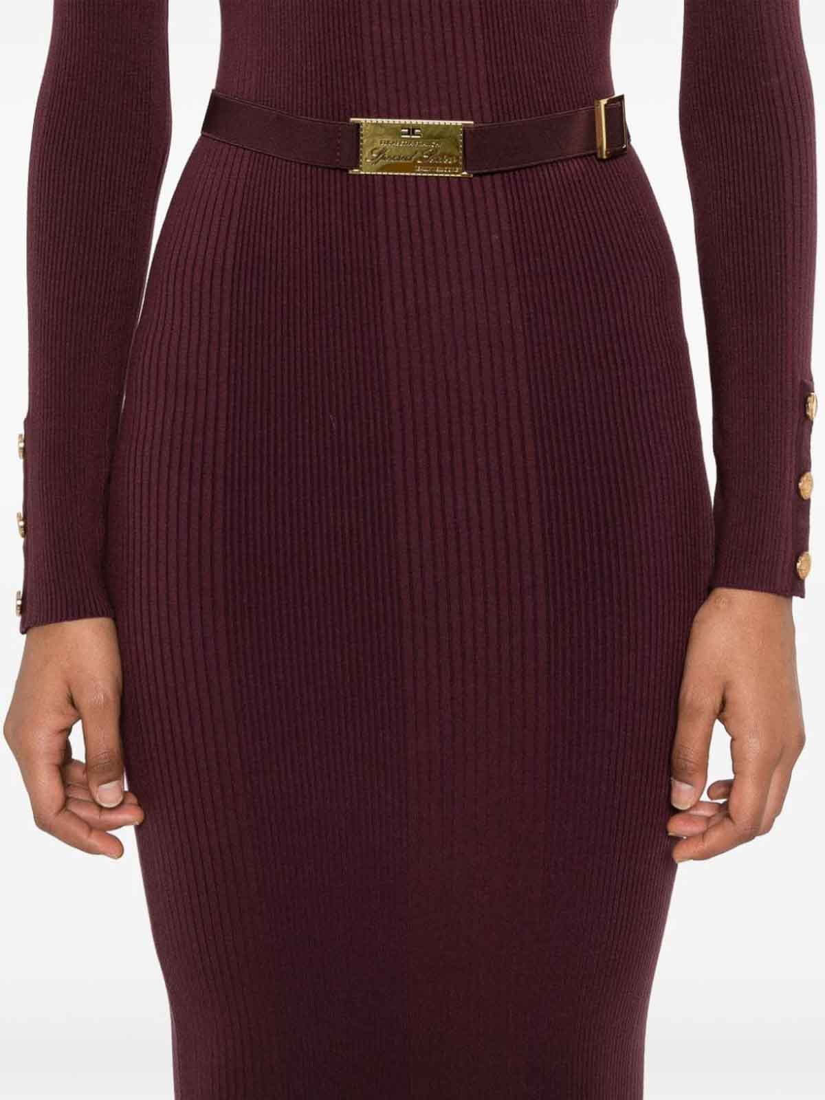 Elisabetta Franchi Midi dress - Red - Women|AM25B46E2CG3