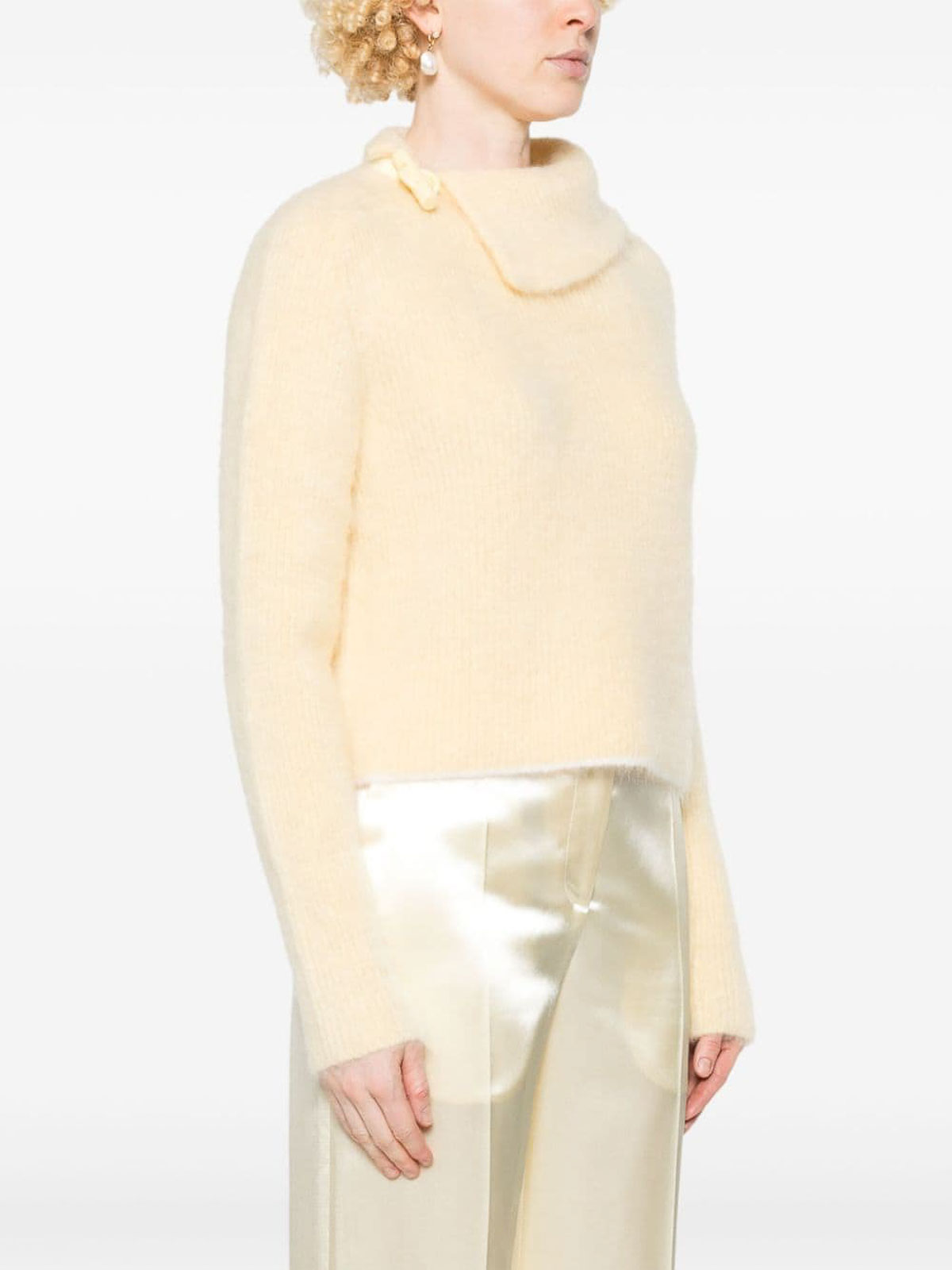 Shop Jacquemus Le Pull Marina Wool Sweater In Yellow