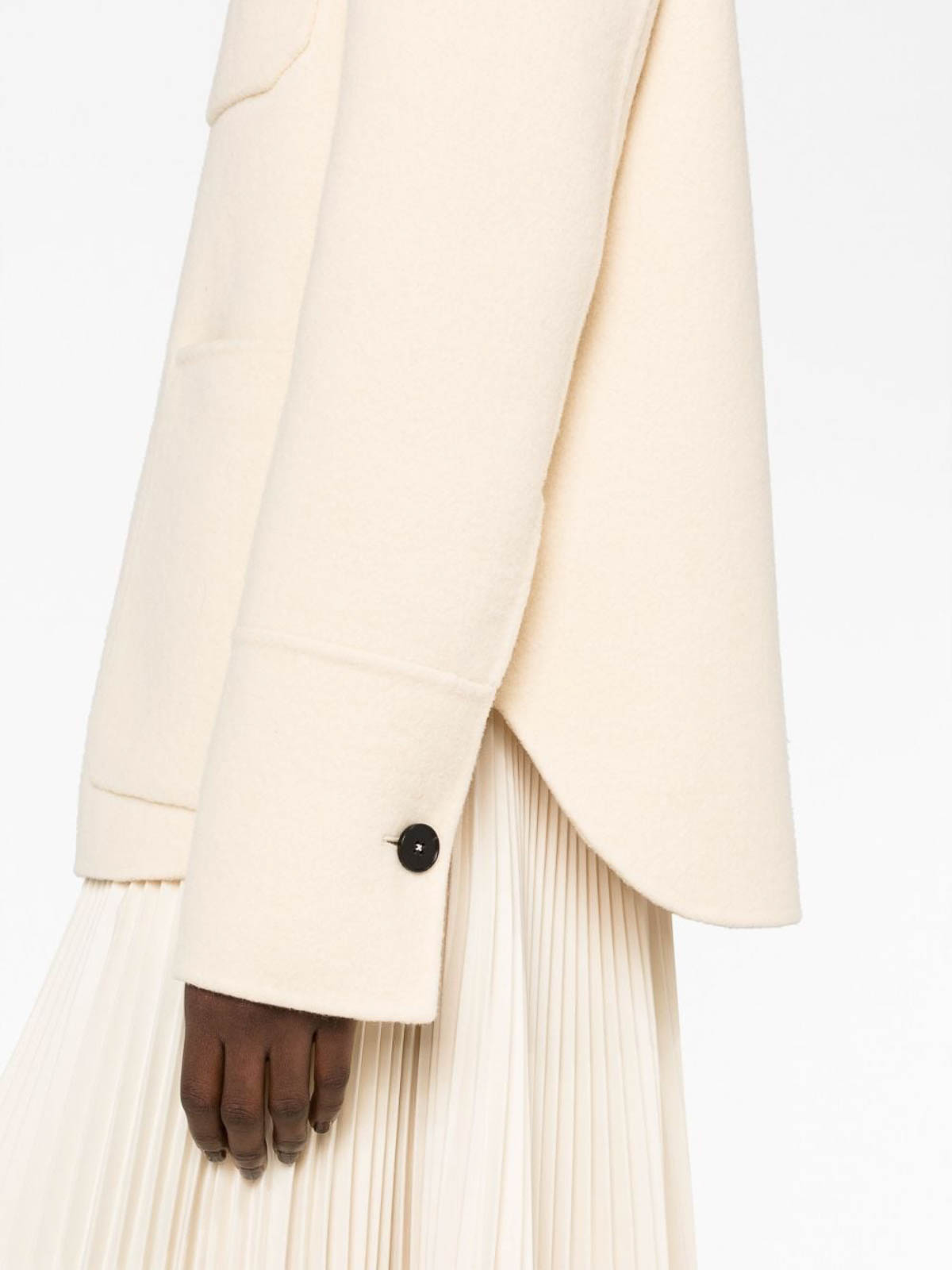 Shop Jil Sander Coat In Cream