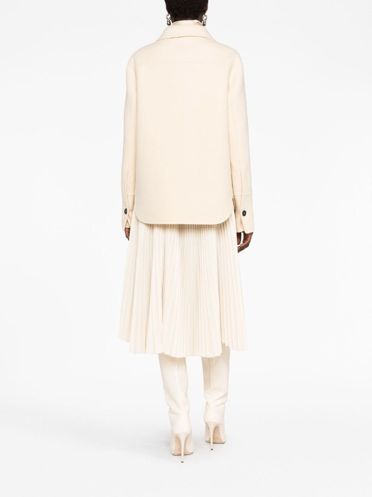 Shop Jil Sander Coat In Cream