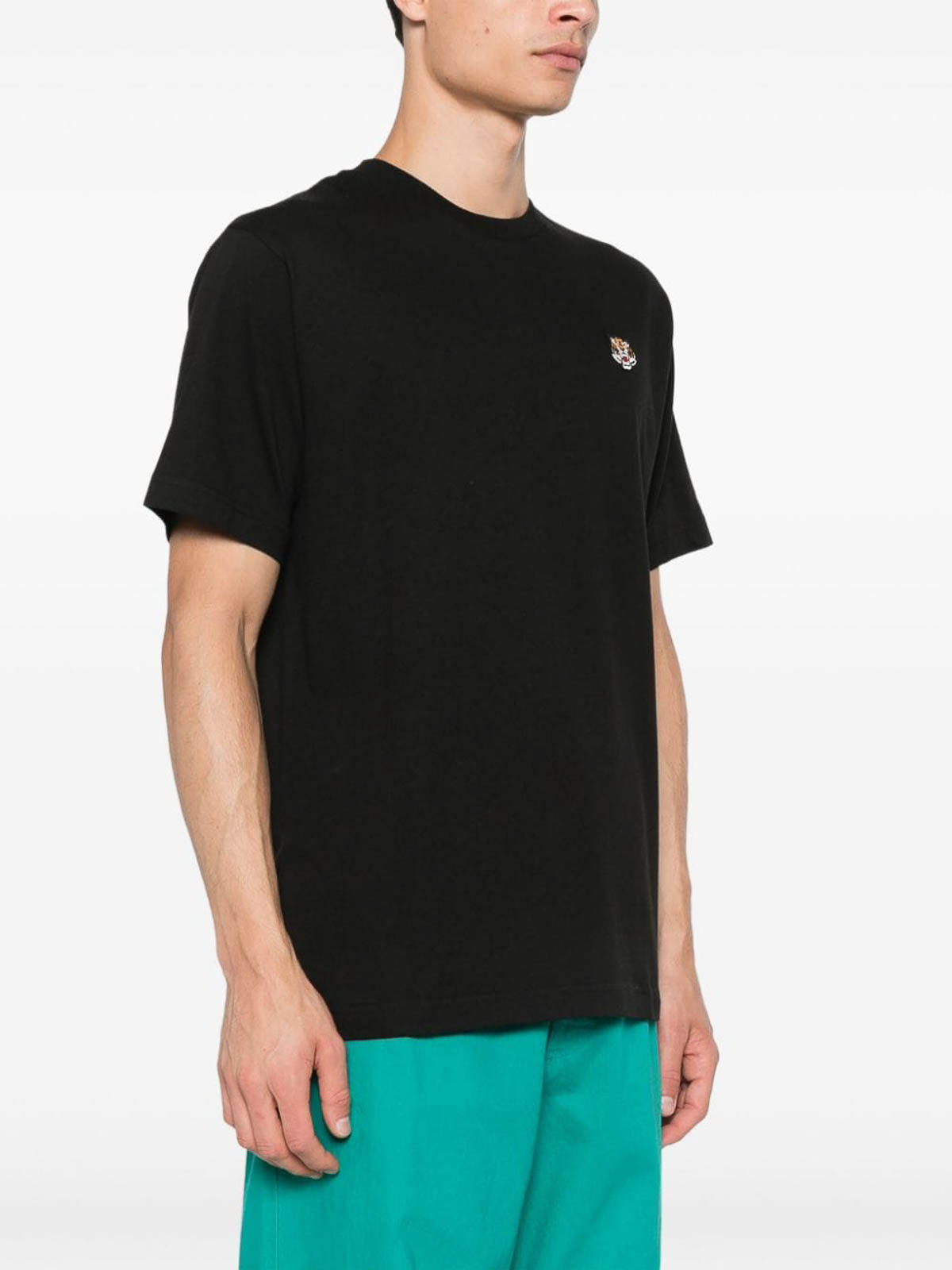 Shop Kenzo Lucky Tiger T-shirt In Cotton With Embroidery In Black