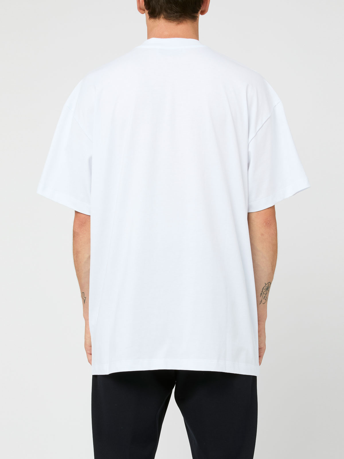 Shop Msgm White Cotton T-shirt With Logo Print