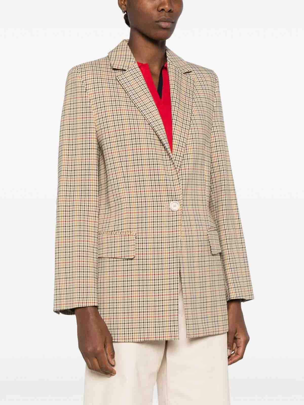 Shop Semicouture Blazer In Beige