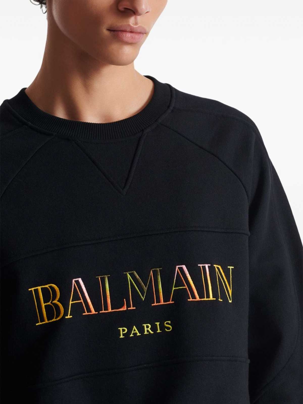 Shop Balmain Sweatshirt In Multicolour