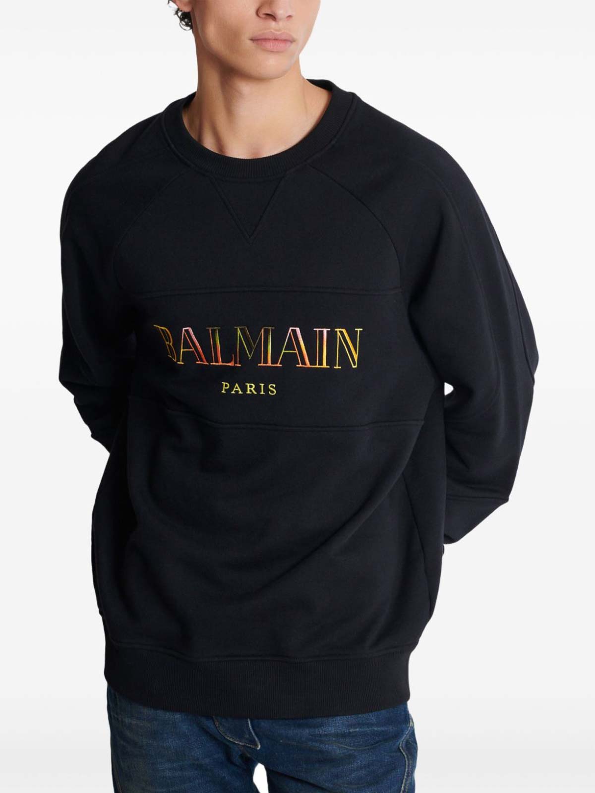 Shop Balmain Sweatshirt In Multicolour