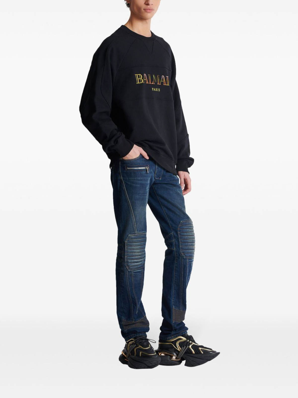 Shop Balmain Sweatshirt In Multicolour