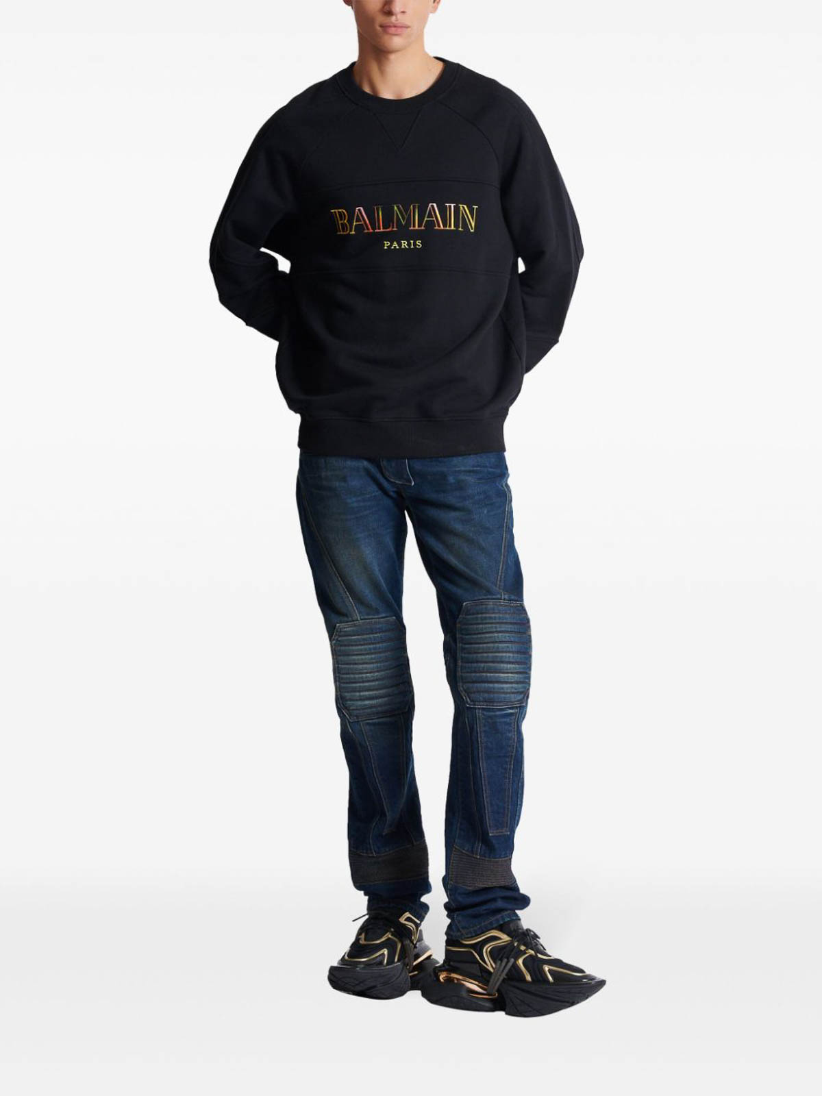 Shop Balmain Sweatshirt In Multicolour