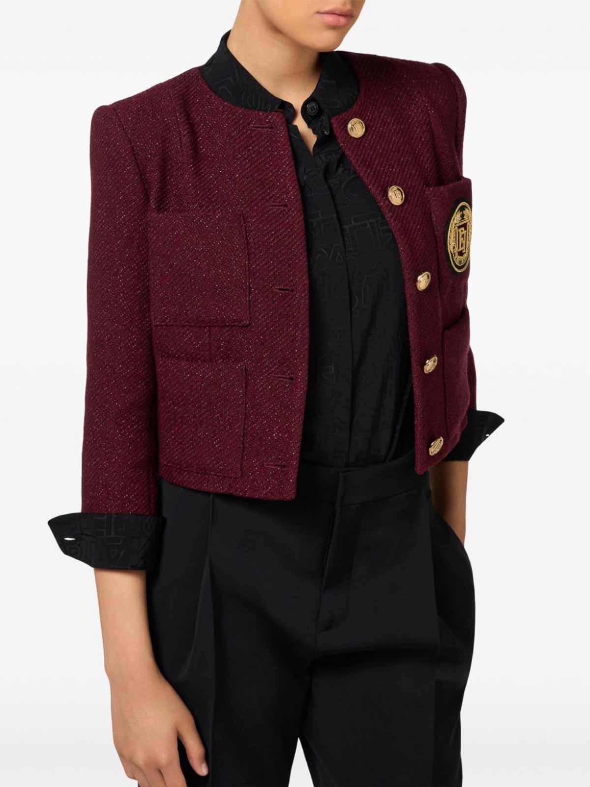 Shop Elisabetta Franchi Blazer In Red