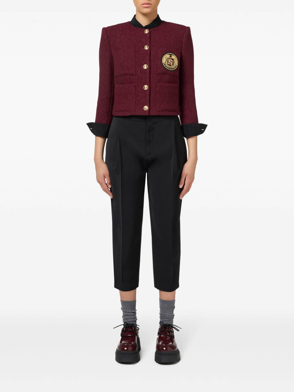 Shop Elisabetta Franchi Blazer In Red