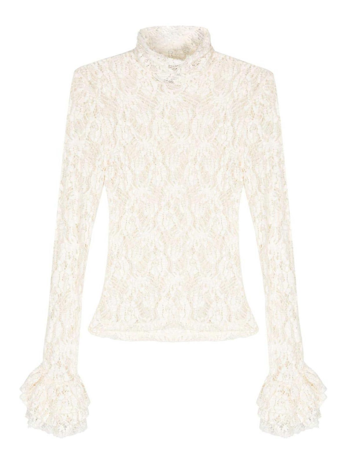 Msgm Cotton Blouse In White