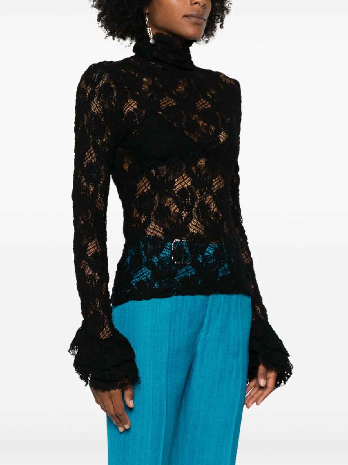 Shop Msgm Cotton Blouse In Black