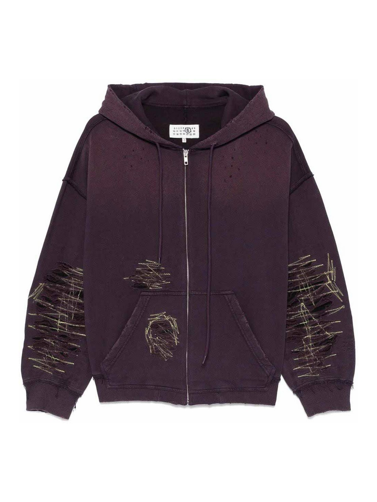 Shop Mm6 Maison Margiela Sweatshirt In Purple