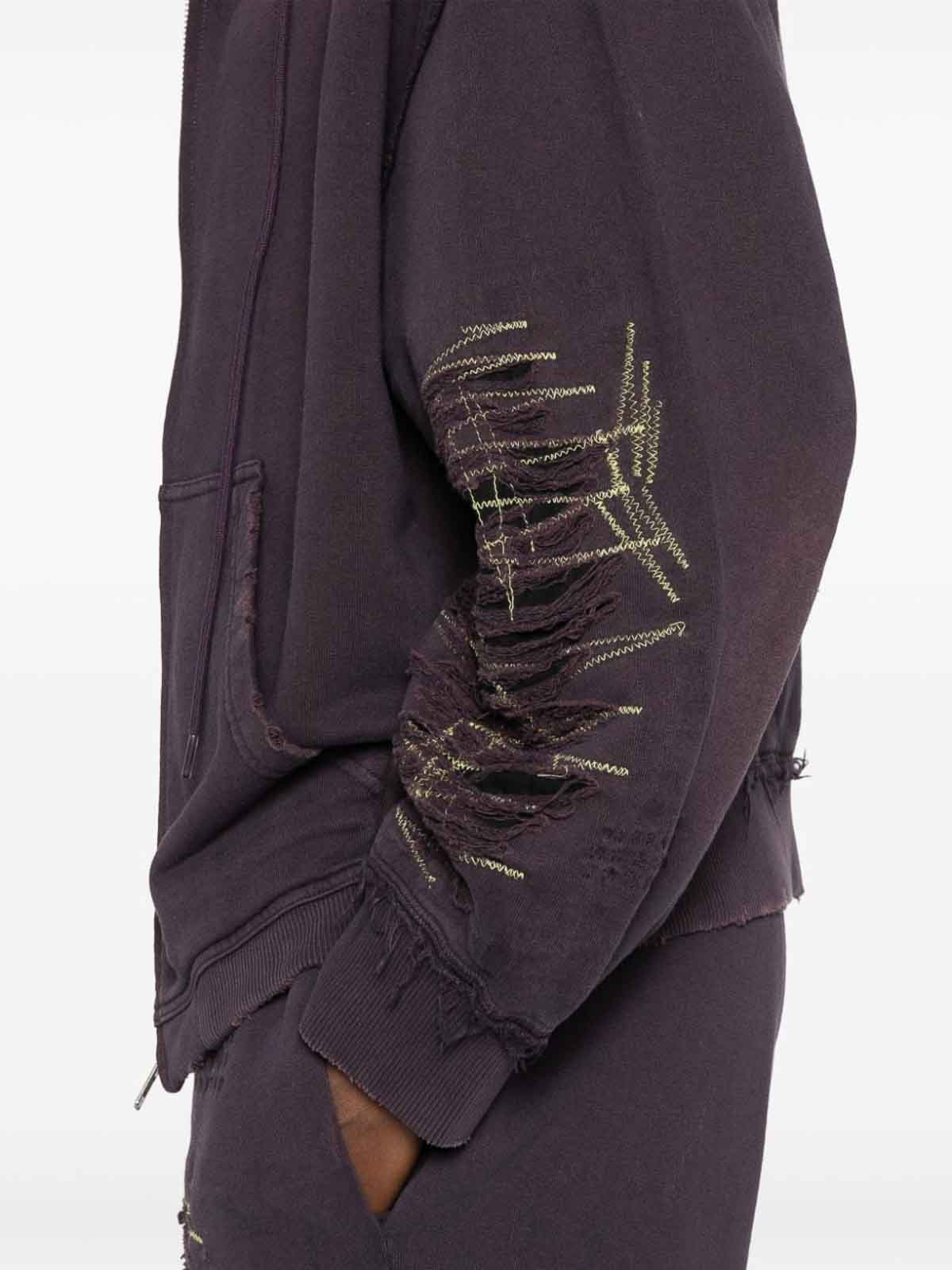 Shop Mm6 Maison Margiela Sweatshirt In Purple