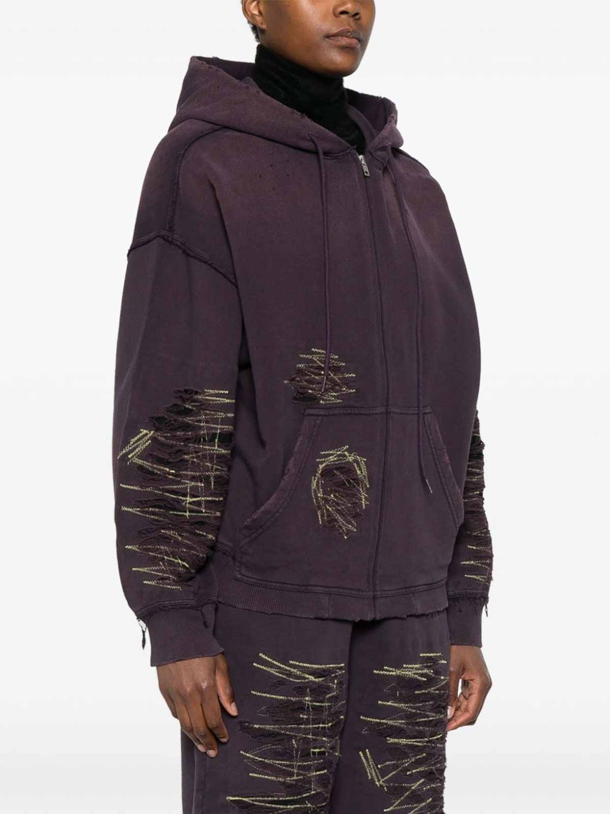 Shop Mm6 Maison Margiela Sweatshirt In Purple