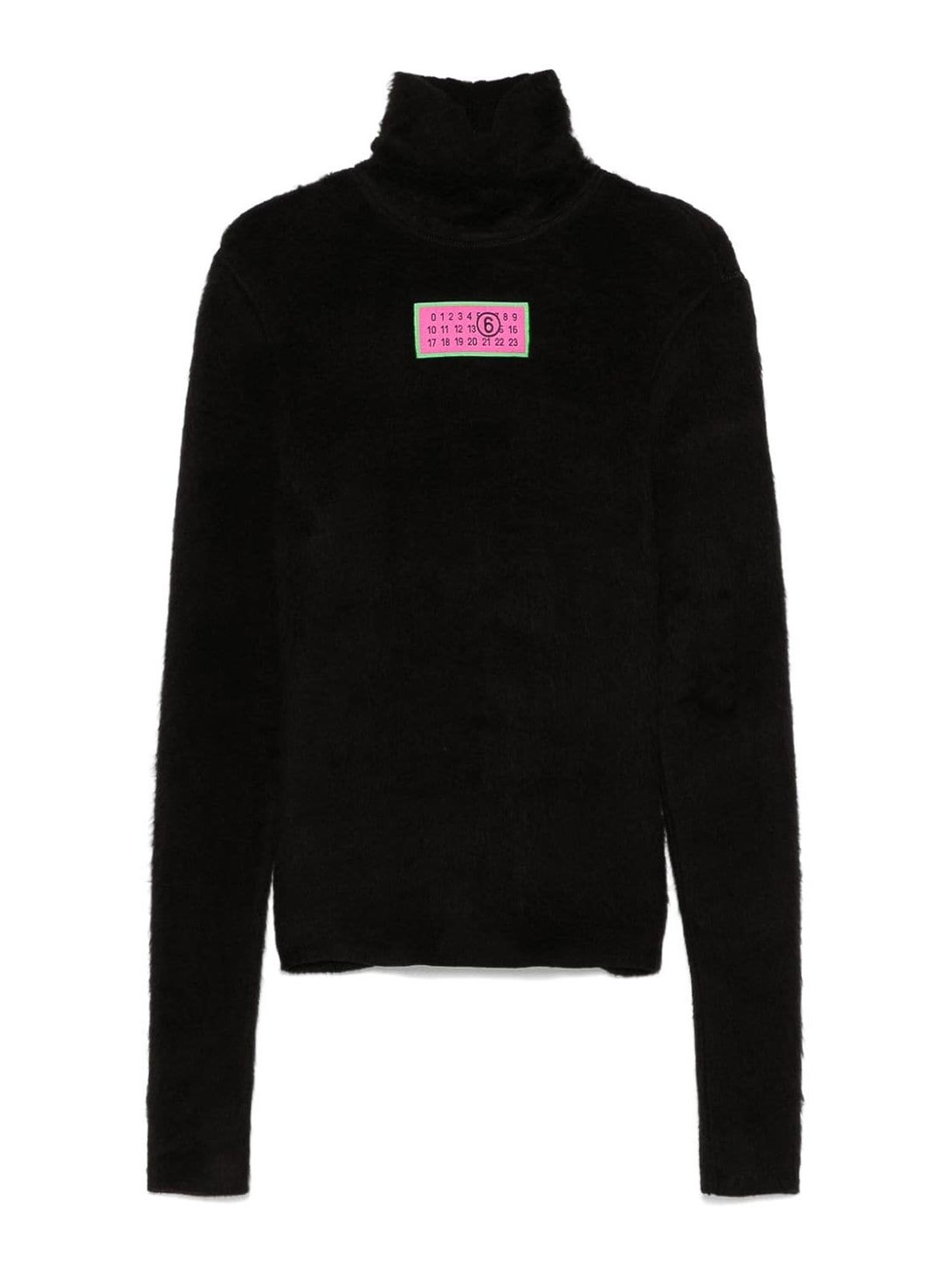 Shop Mm6 Maison Margiela High Neck Pullover In Black