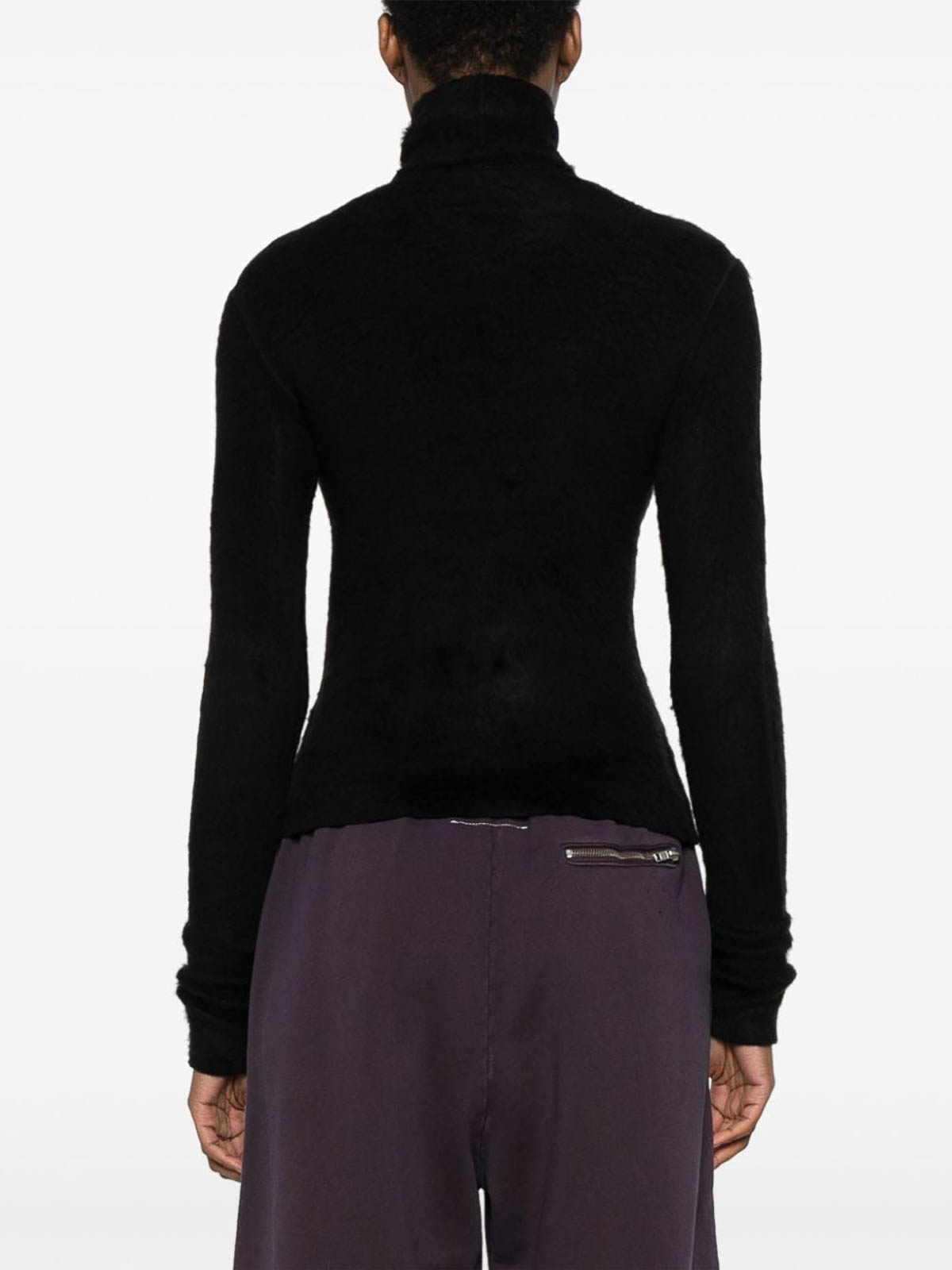 Shop Mm6 Maison Margiela High Neck Pullover In Black