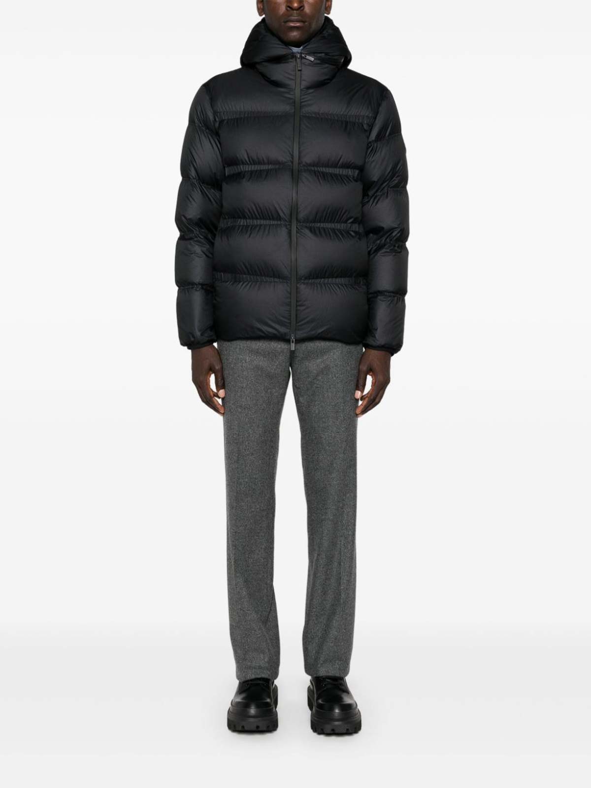 Shop Moncler Down Jacket In Black