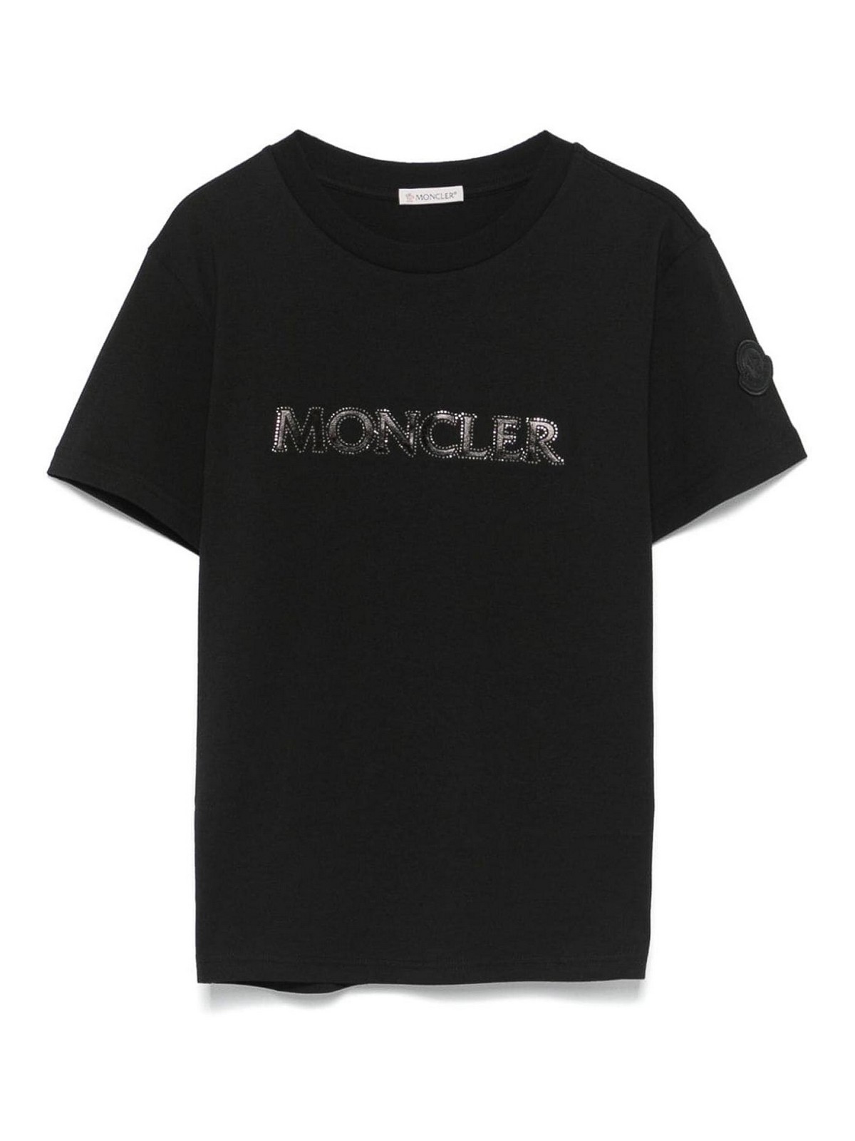 Shop Moncler Cotton T-shirt In Black