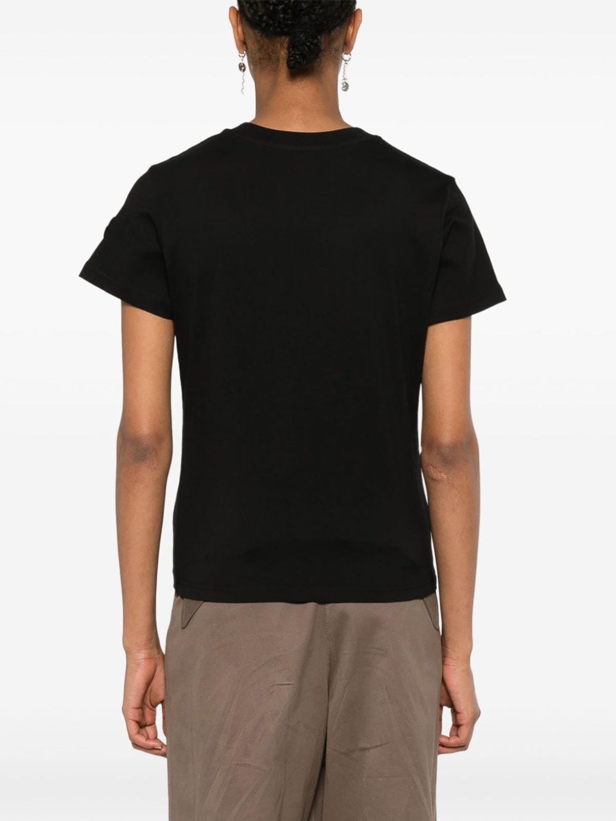 Shop Moncler Cotton T-shirt In Black