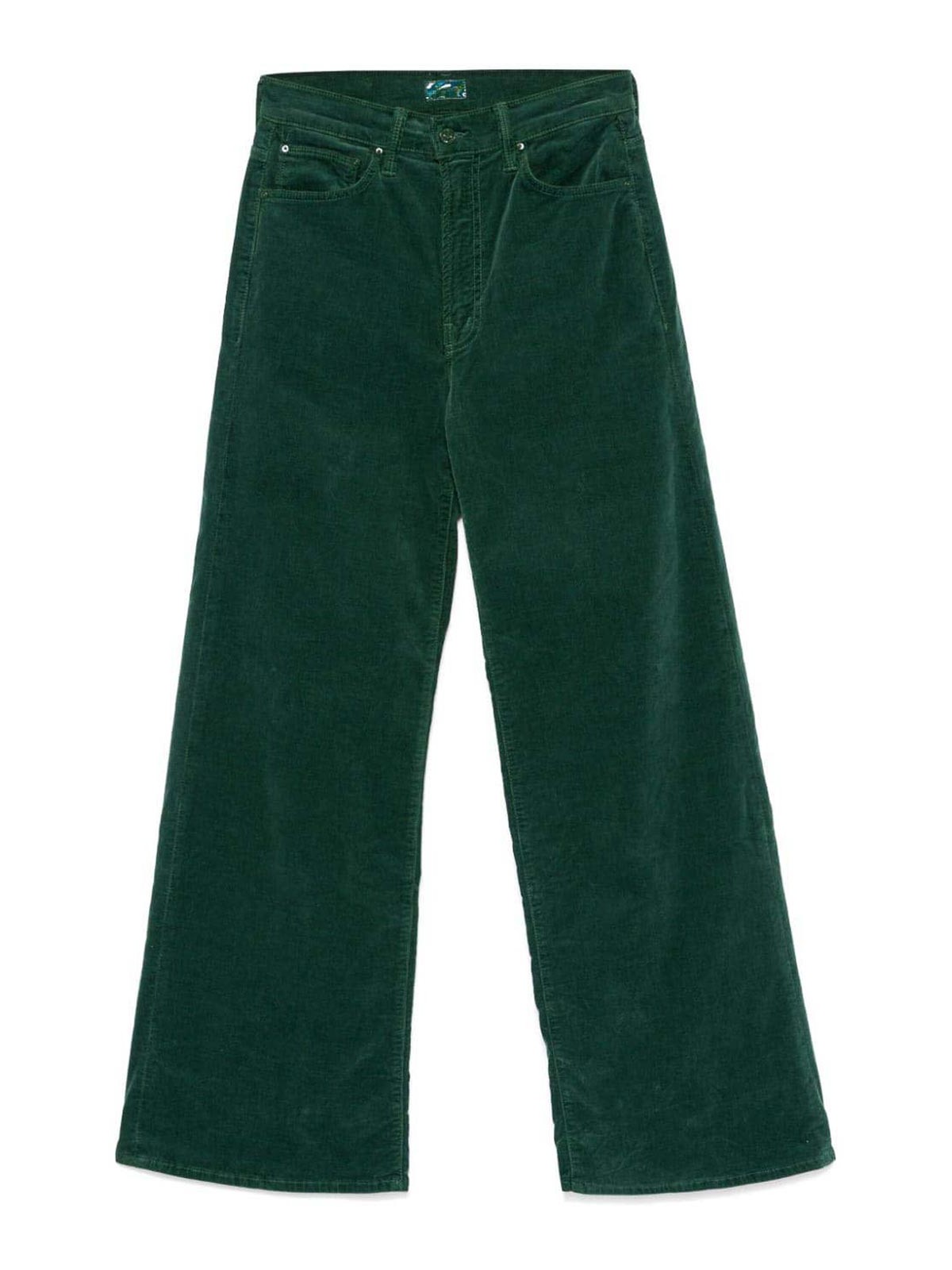 Shop Mother Casual Pants In Green