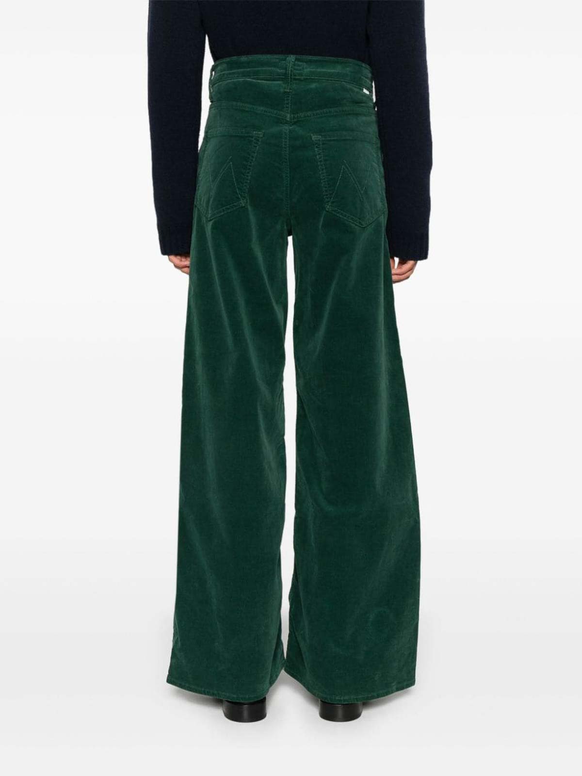 Shop Mother Casual Pants In Green