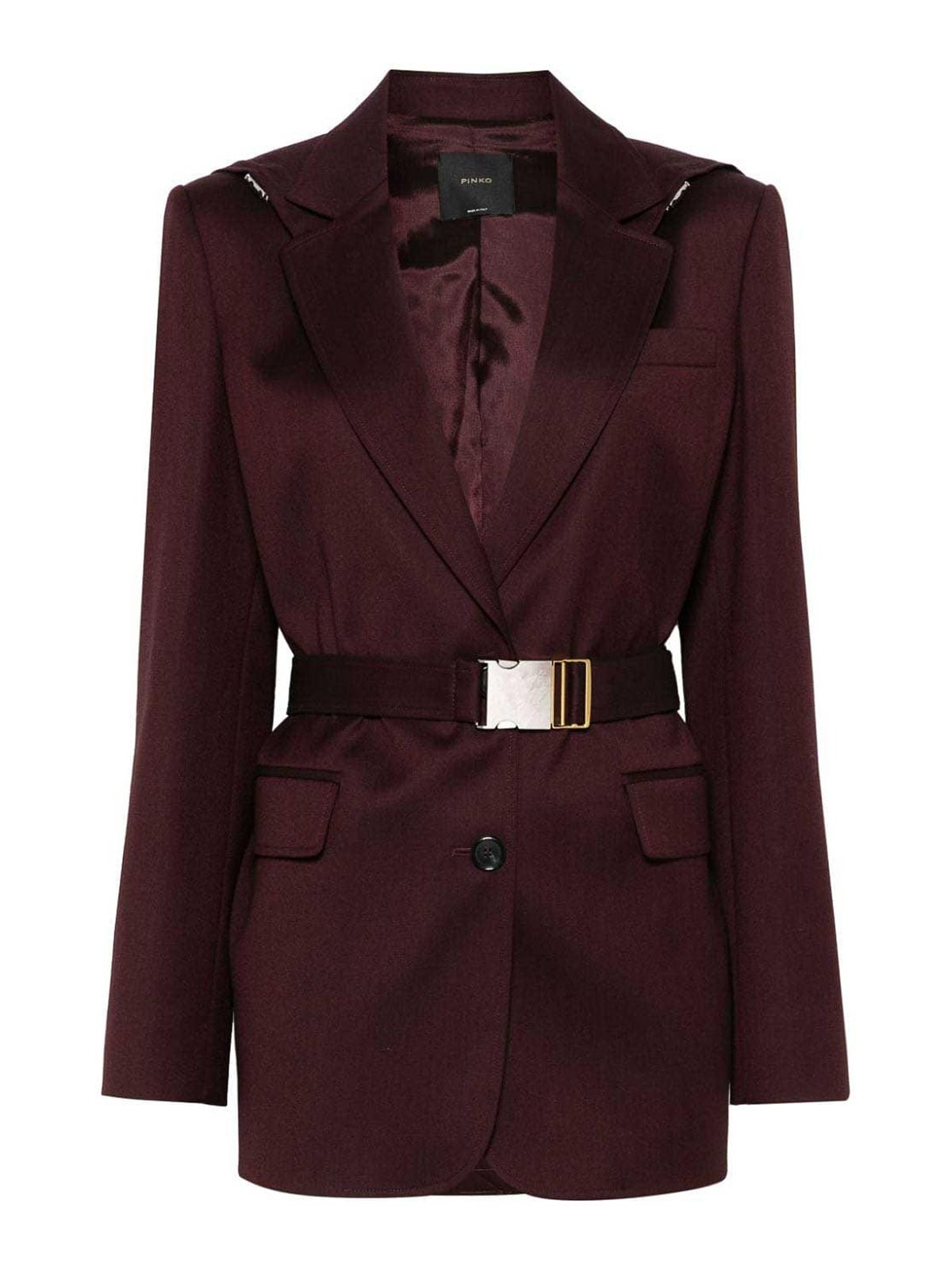 Shop Pinko Blazer In Dark Red