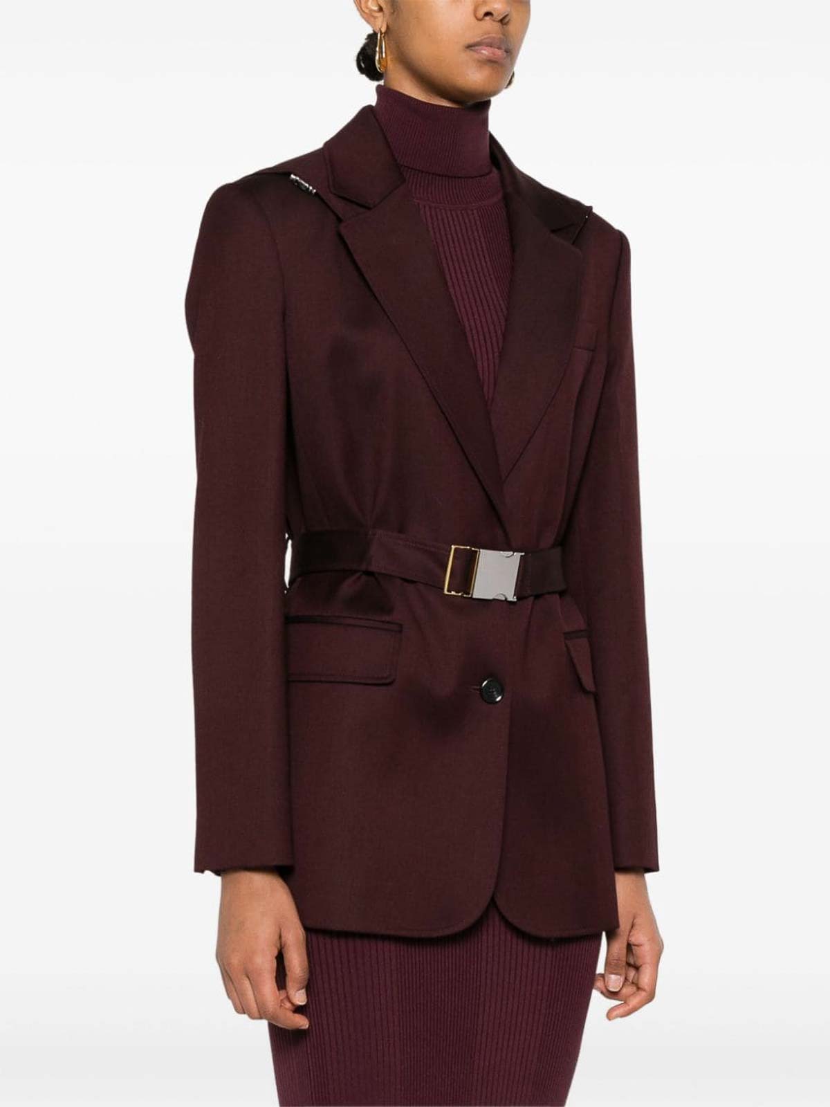 Shop Pinko Blazer In Dark Red