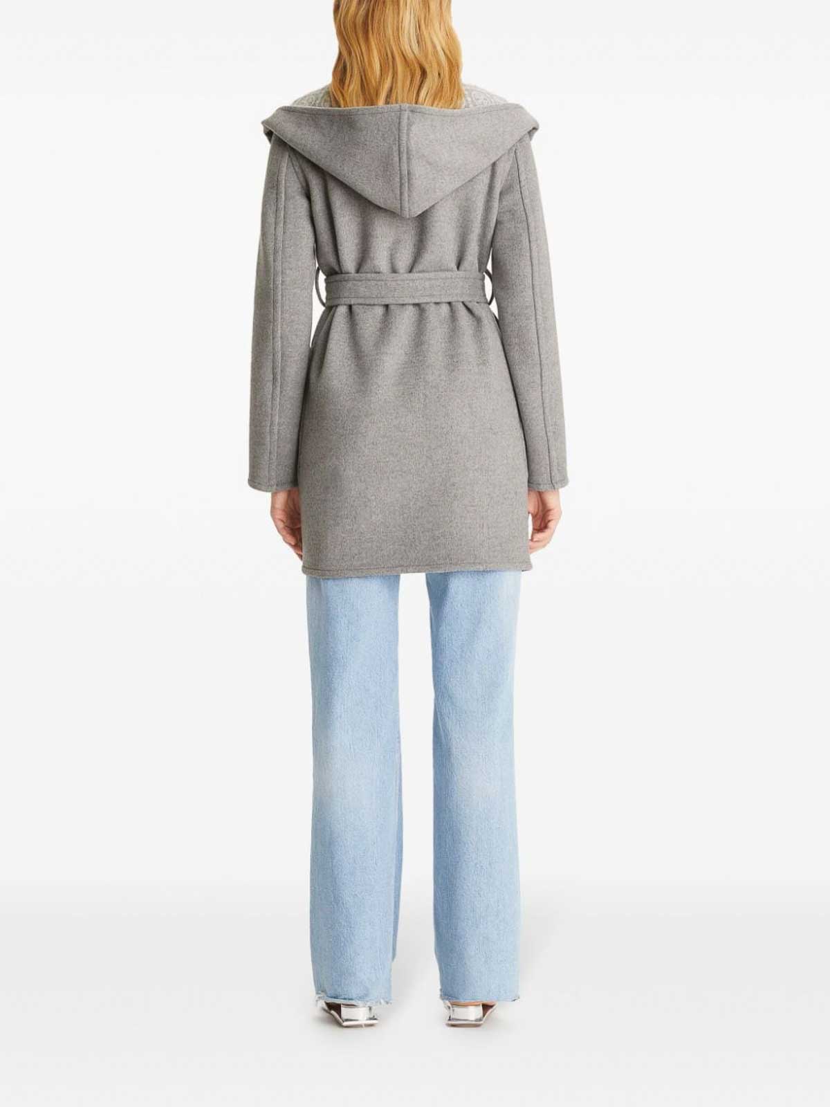 Shop Tory Burch Coat In Grey