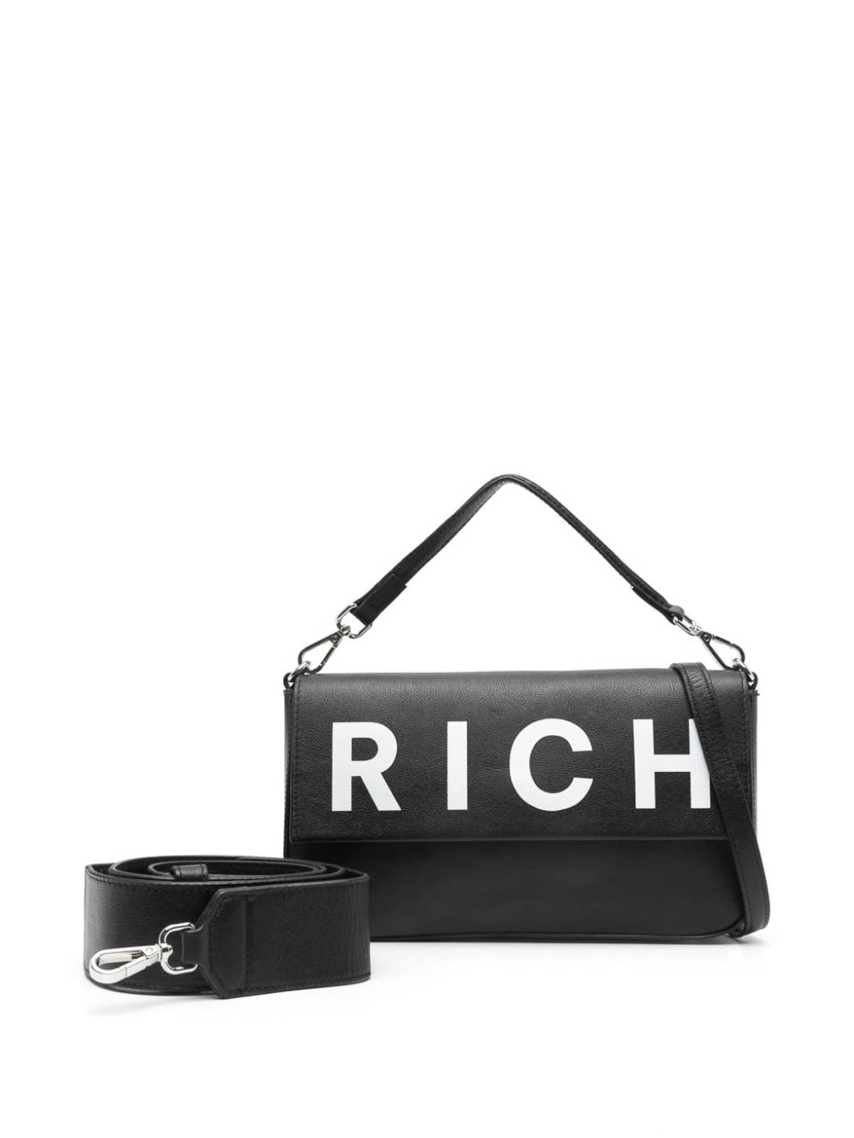 Shop John Richmond Shoulder Bag In White