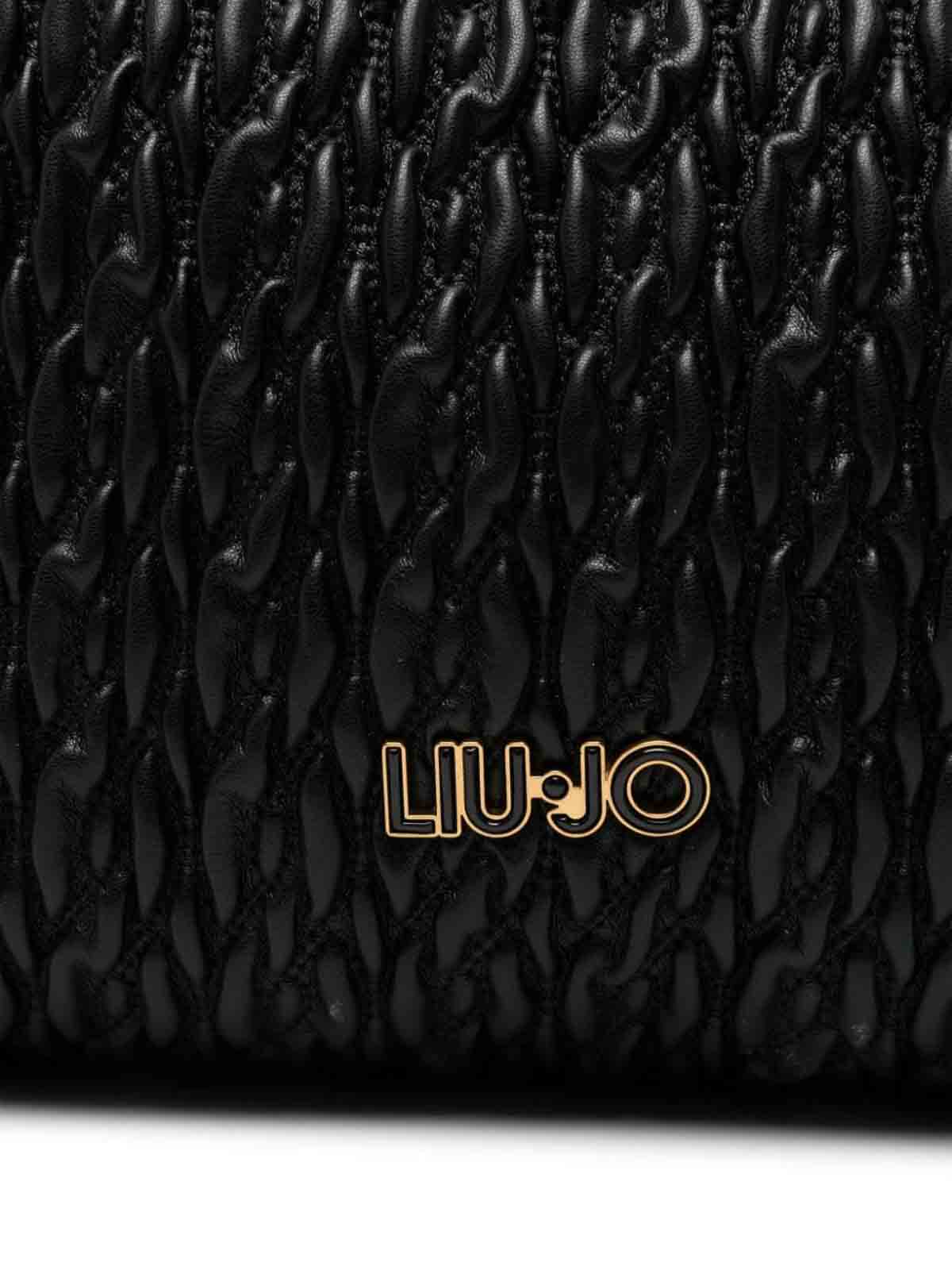 Shop Liu •jo Faux Leather Tote In Black