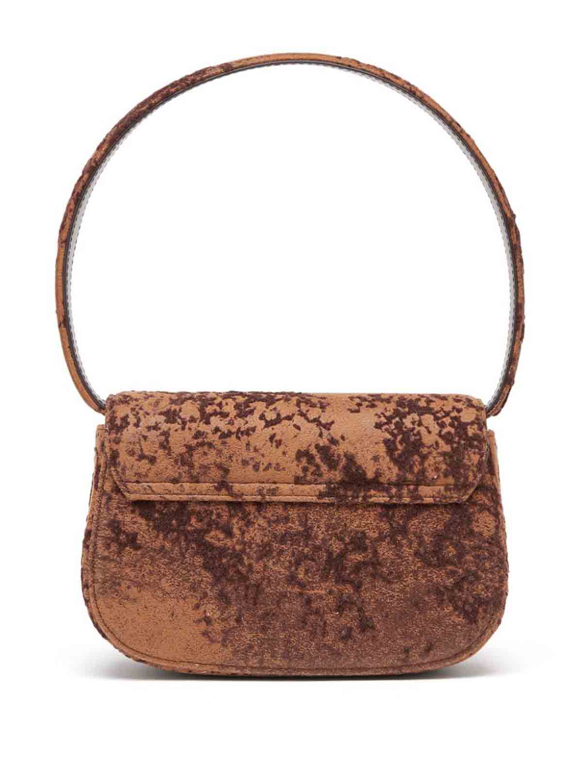 Shop Diesel Shoulder Bag In Brown