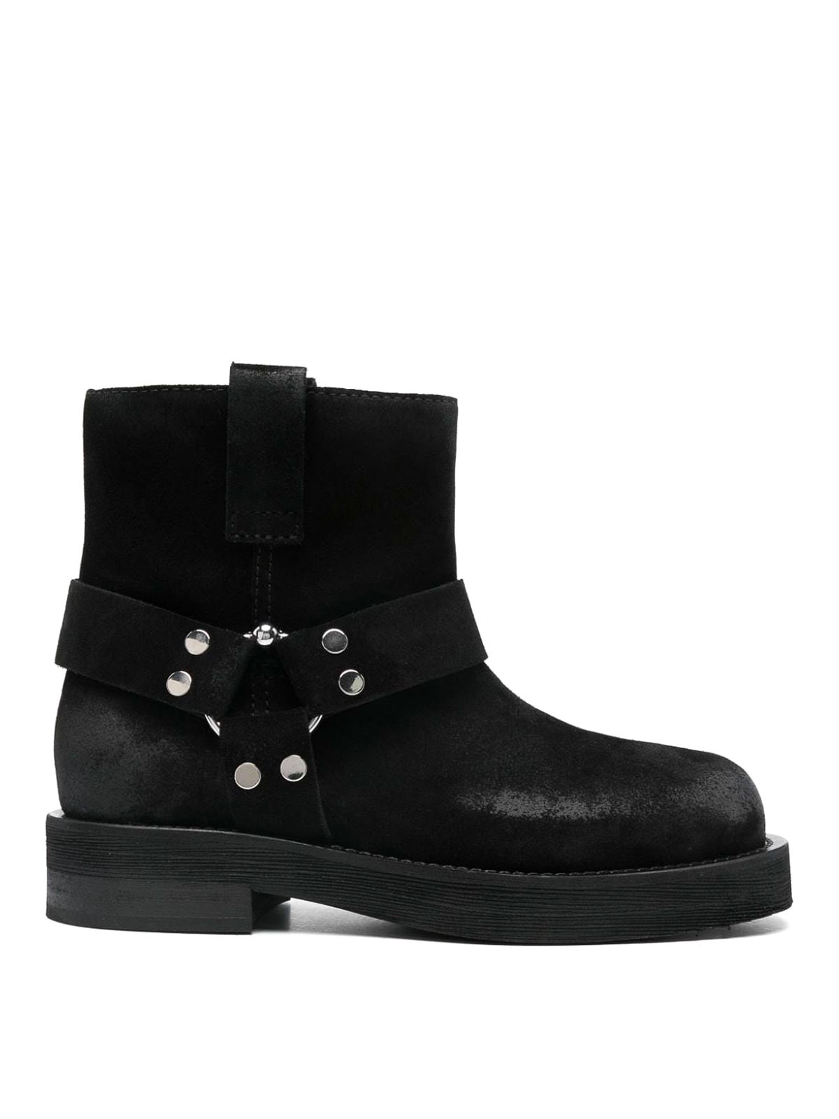 Shop 3juin Suede Leather  Steve Boots In Black