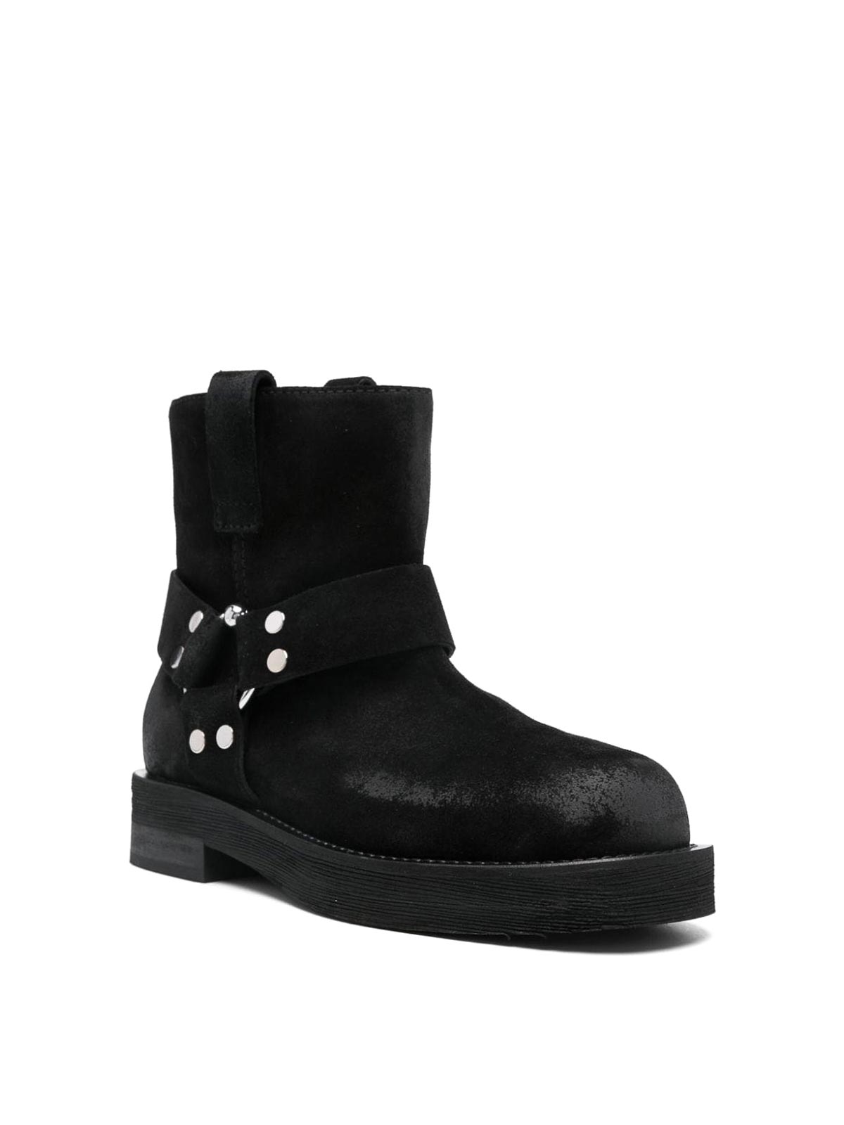 Shop 3juin Suede Leather  Steve Boots In Black