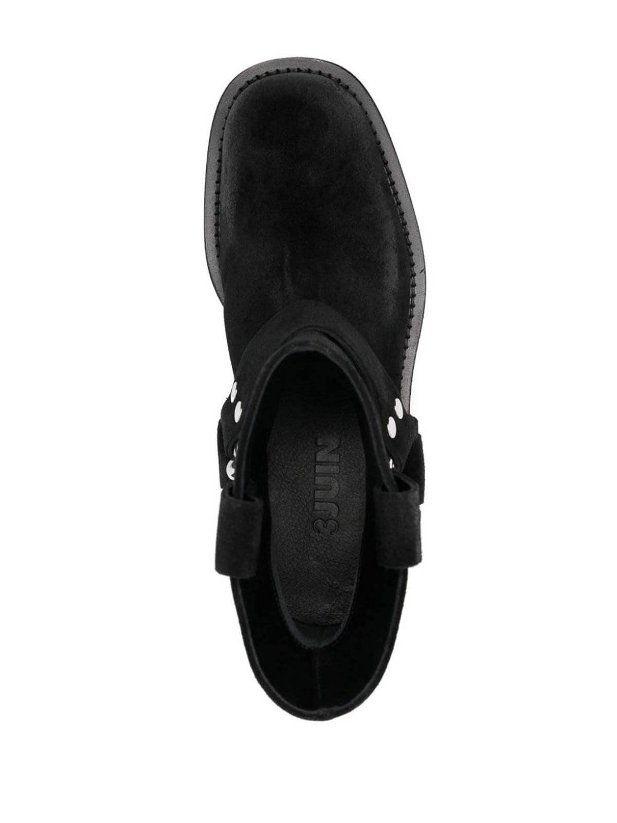 Shop 3juin Suede Leather  Steve Boots In Black