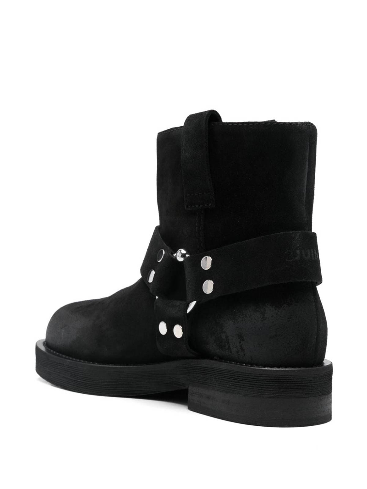 Shop 3juin Suede Leather  Steve Boots In Black